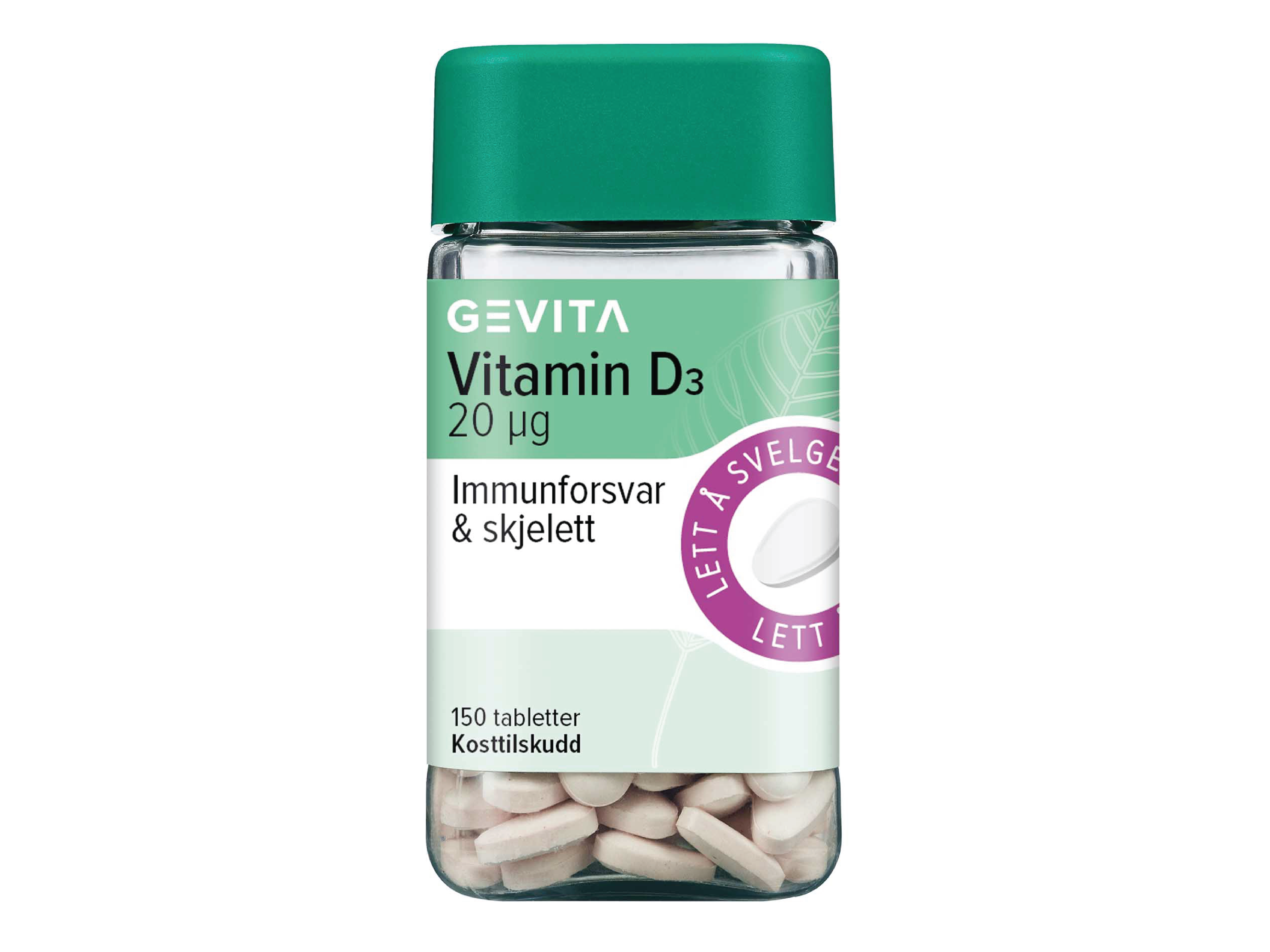 Gevita Vitamin D3 20 µg, 150 tabletter