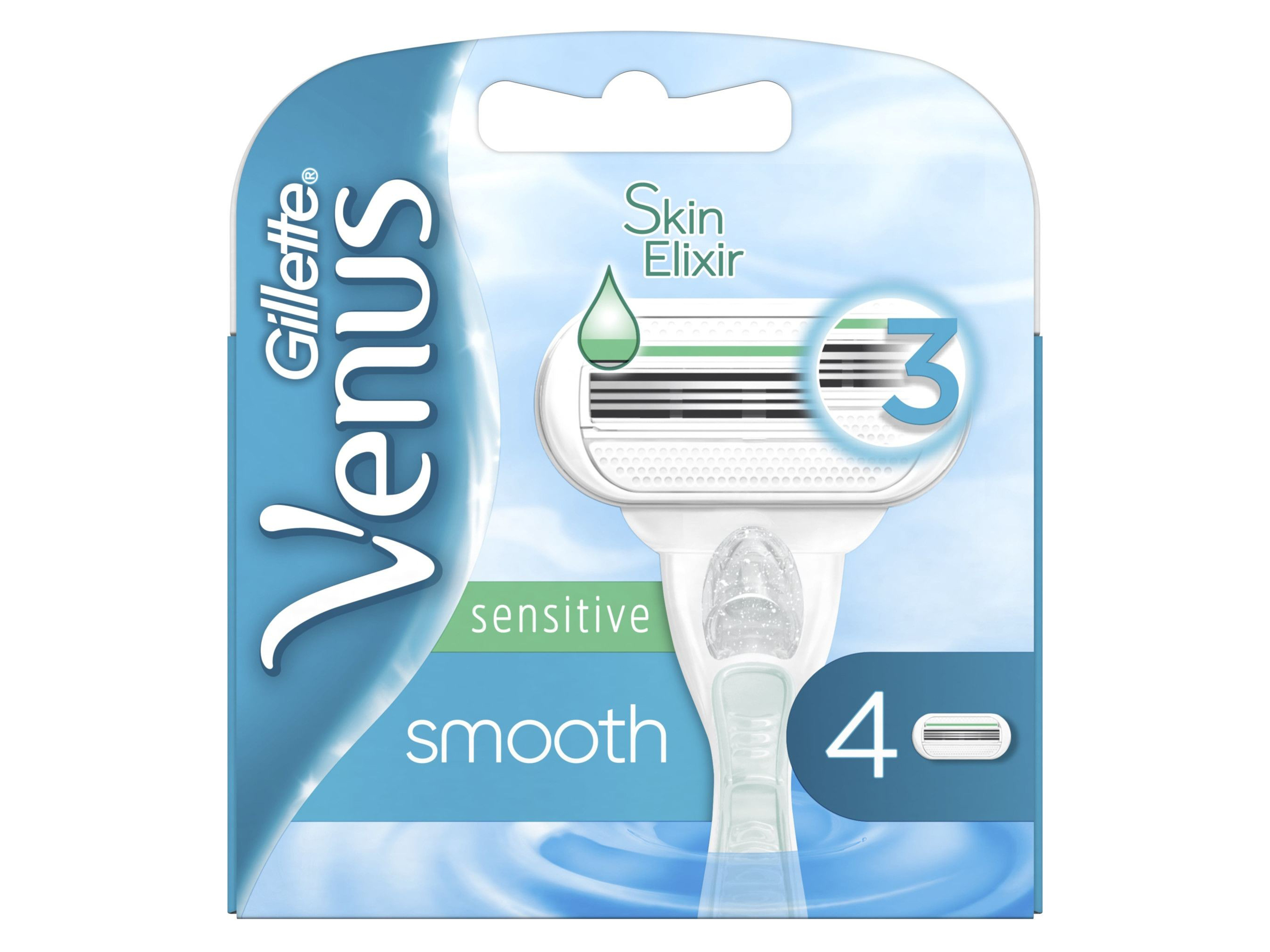 Gillette Venus Smooth Sensitive barberblader, 4 stk.