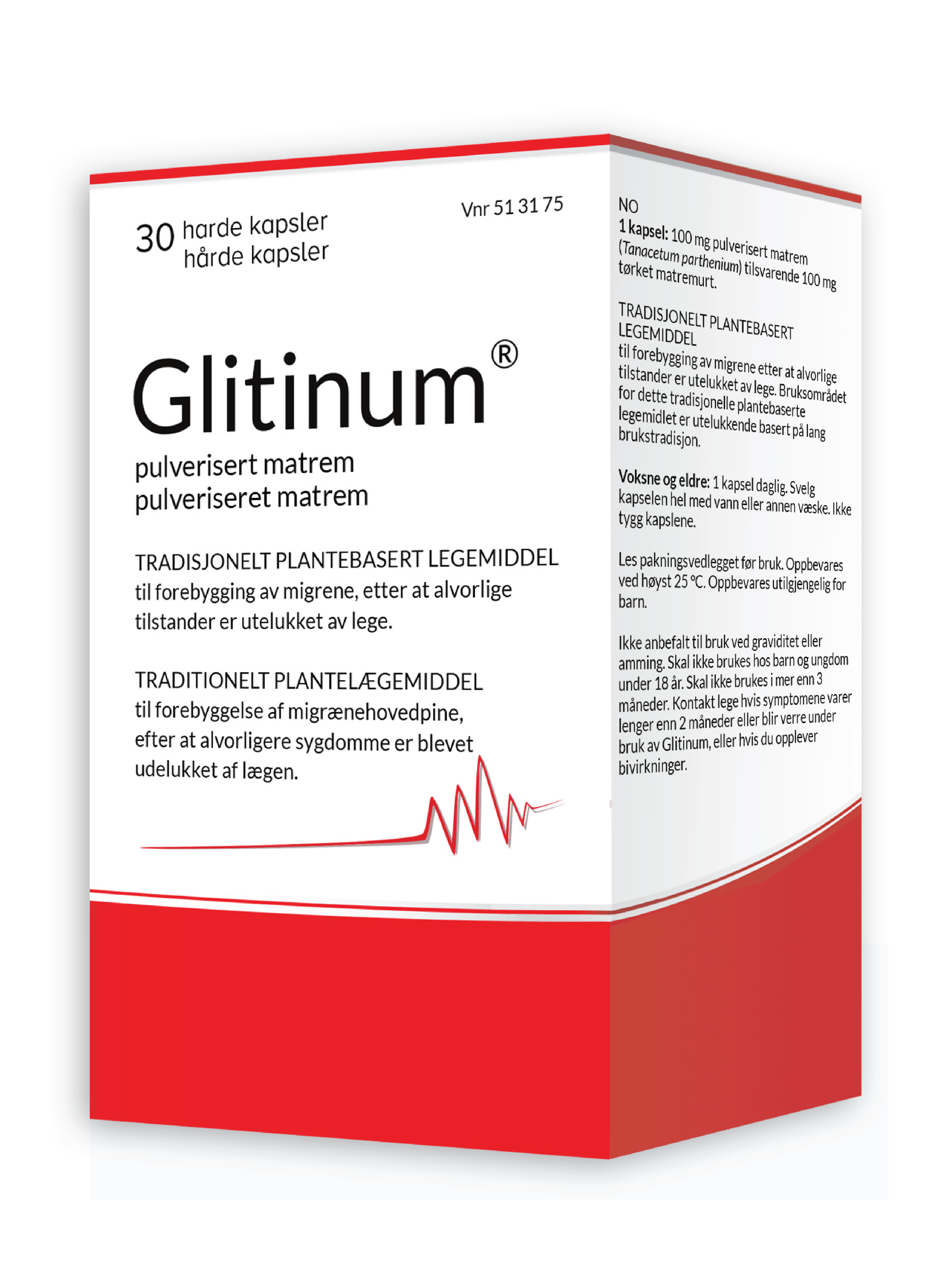Glitinum 100 mg kapsler, 30 stk.