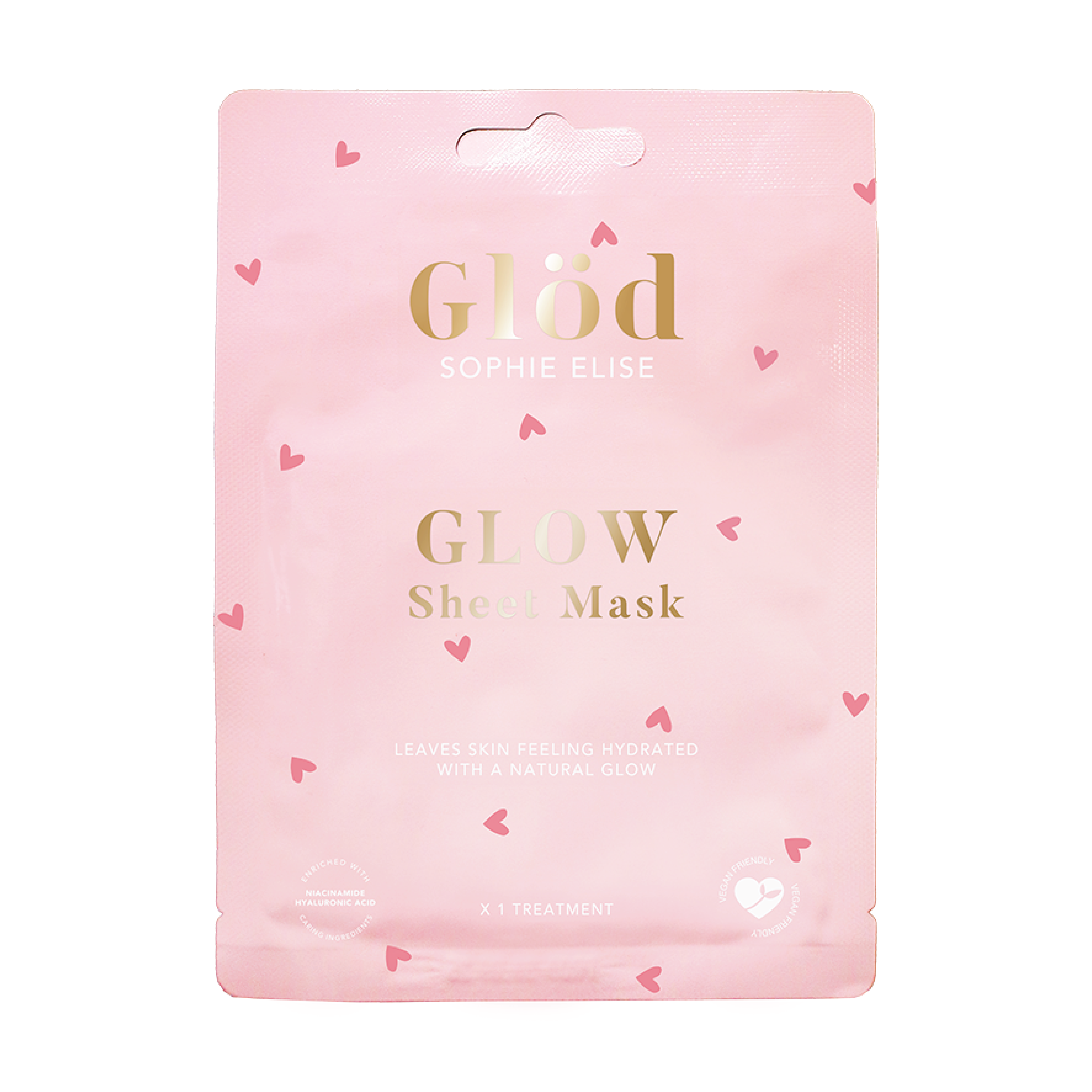 Glöd Sophie Elise Pink Glow Sheet Mask, 23 g