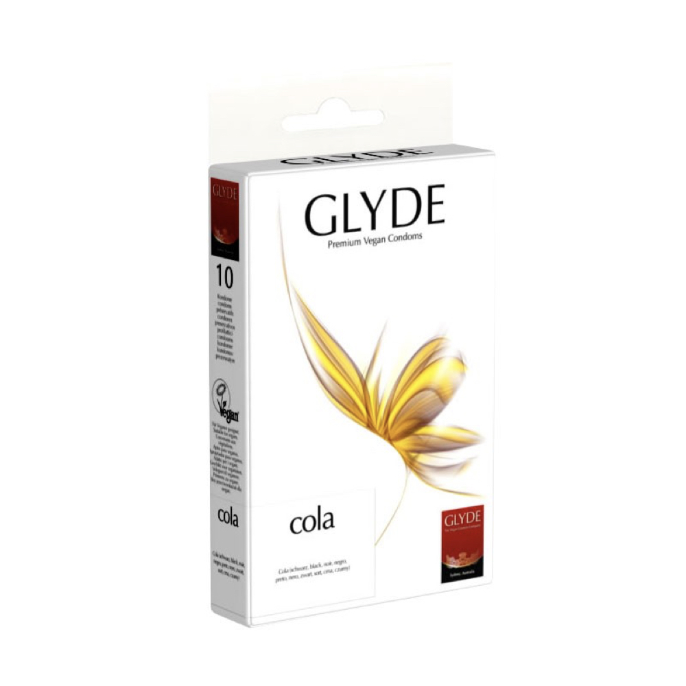 Glyde Premium Vegan Condoms Cola, 10 stk.