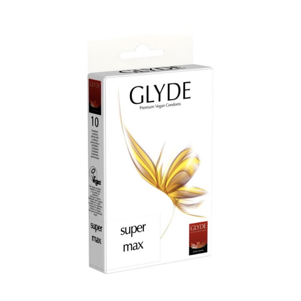 Glyde Premium Vegan Condoms Super Max, 10 stk.