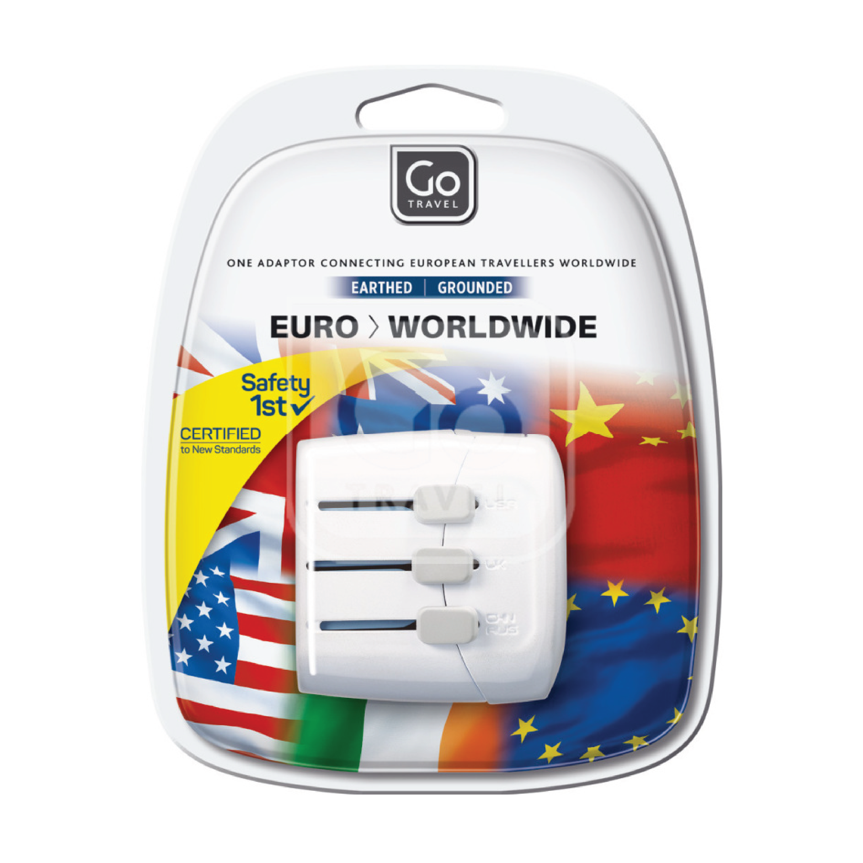 Go Travel Adapter World Wide Jordet, 1 stk.