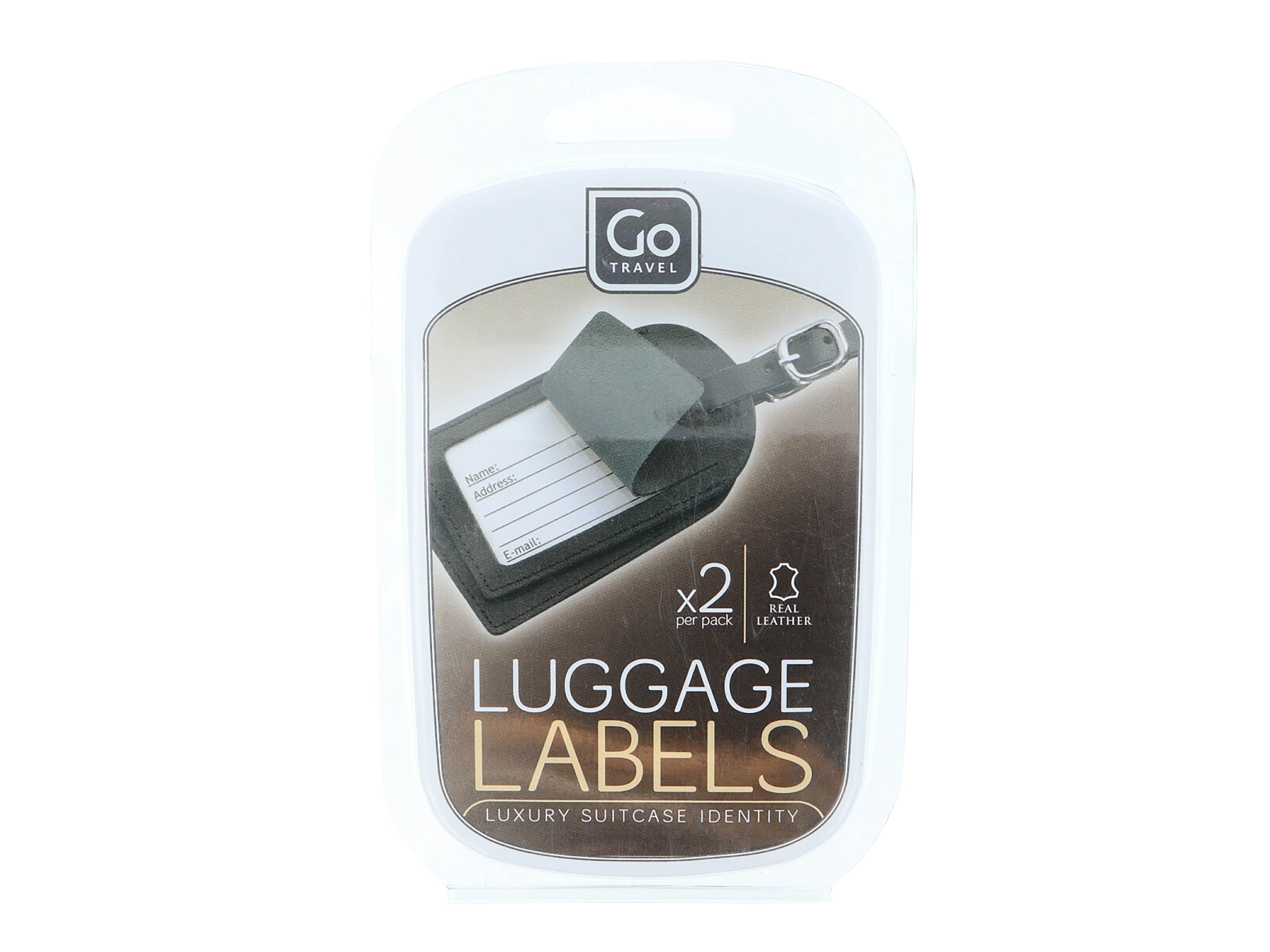 Go Travel 2 Leather Labels, 1 stk.