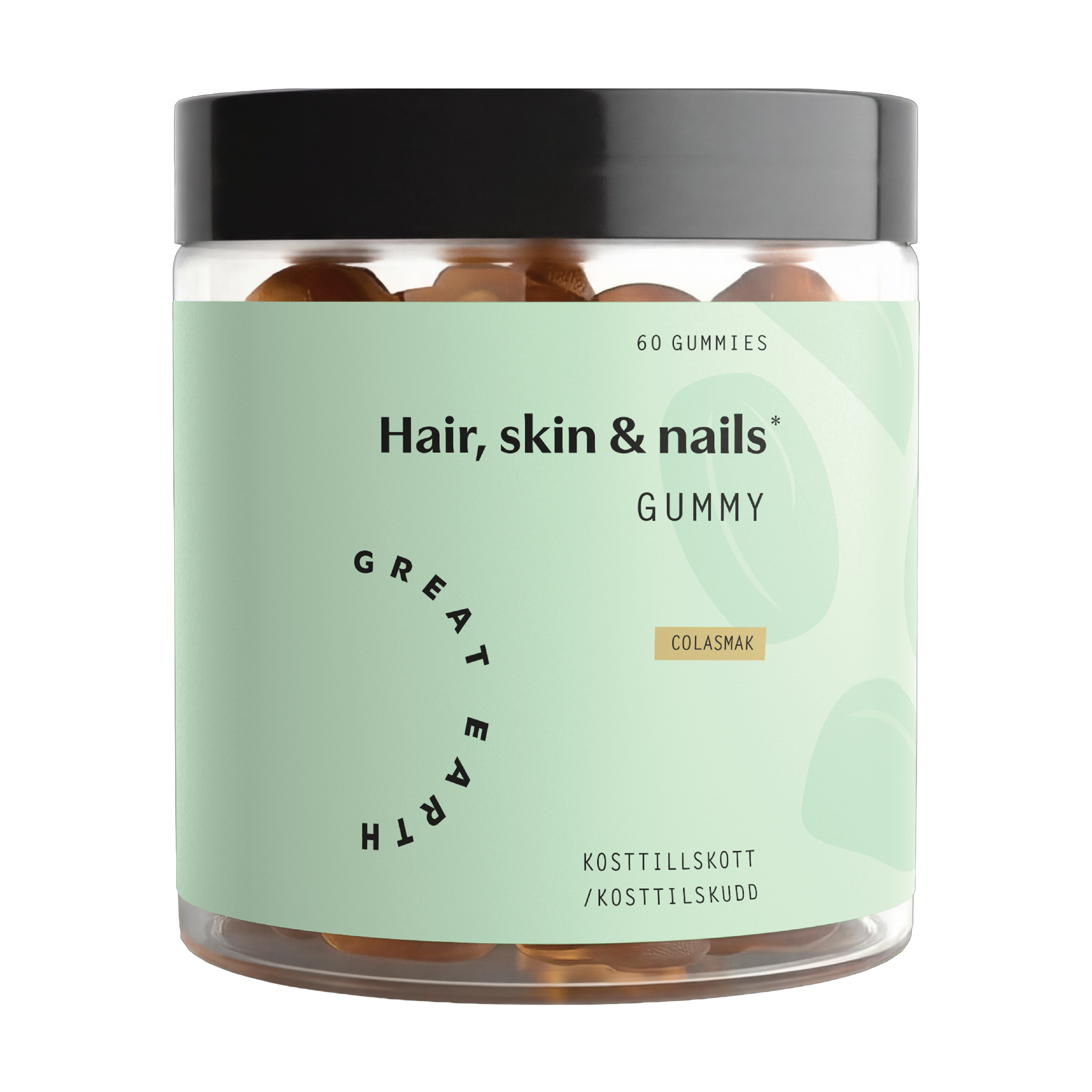 Great Earth Hair, Skin & Nails Gummy, Cola, 60 stk