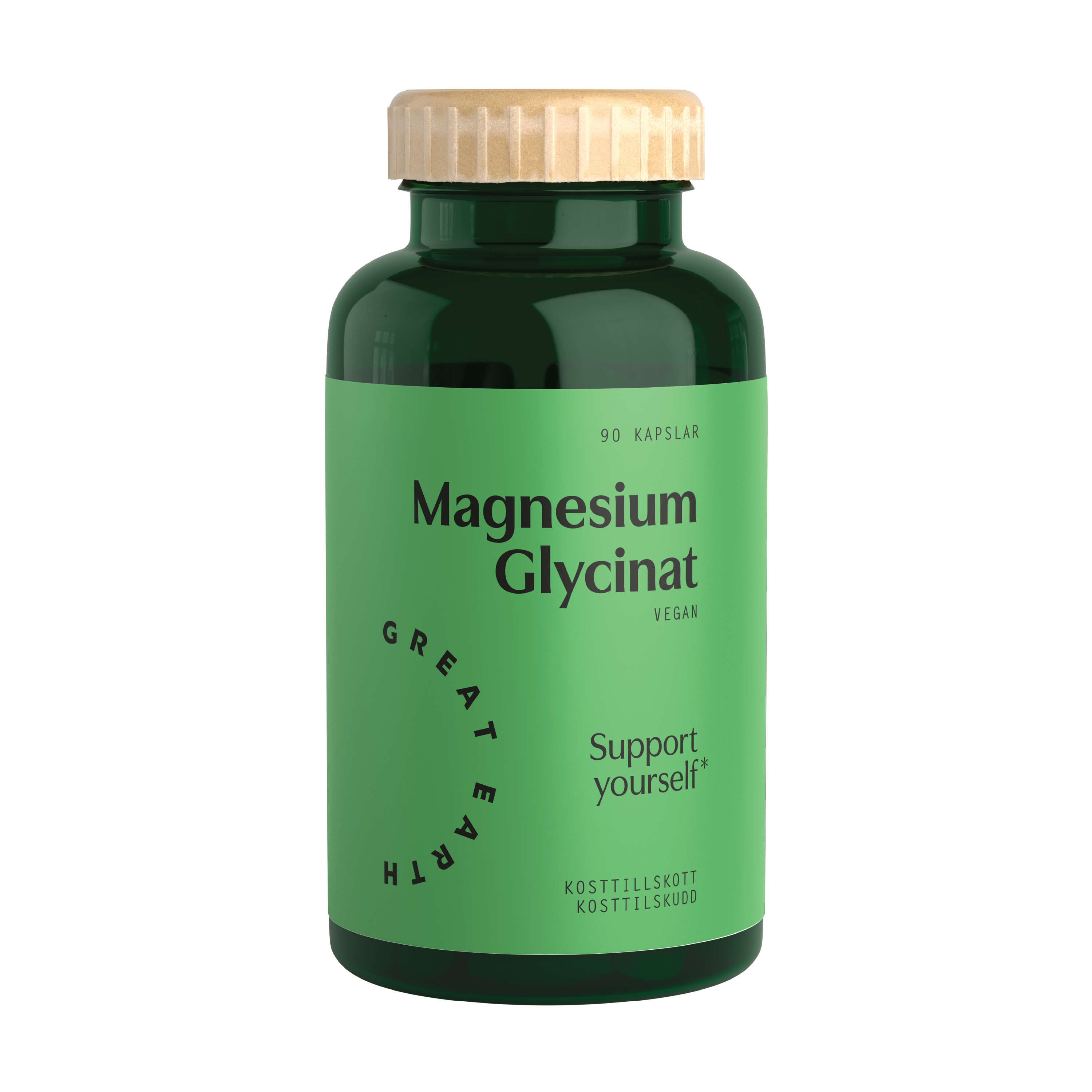 Great Earth Magnesiumglycinat kapsler, 90 stk.