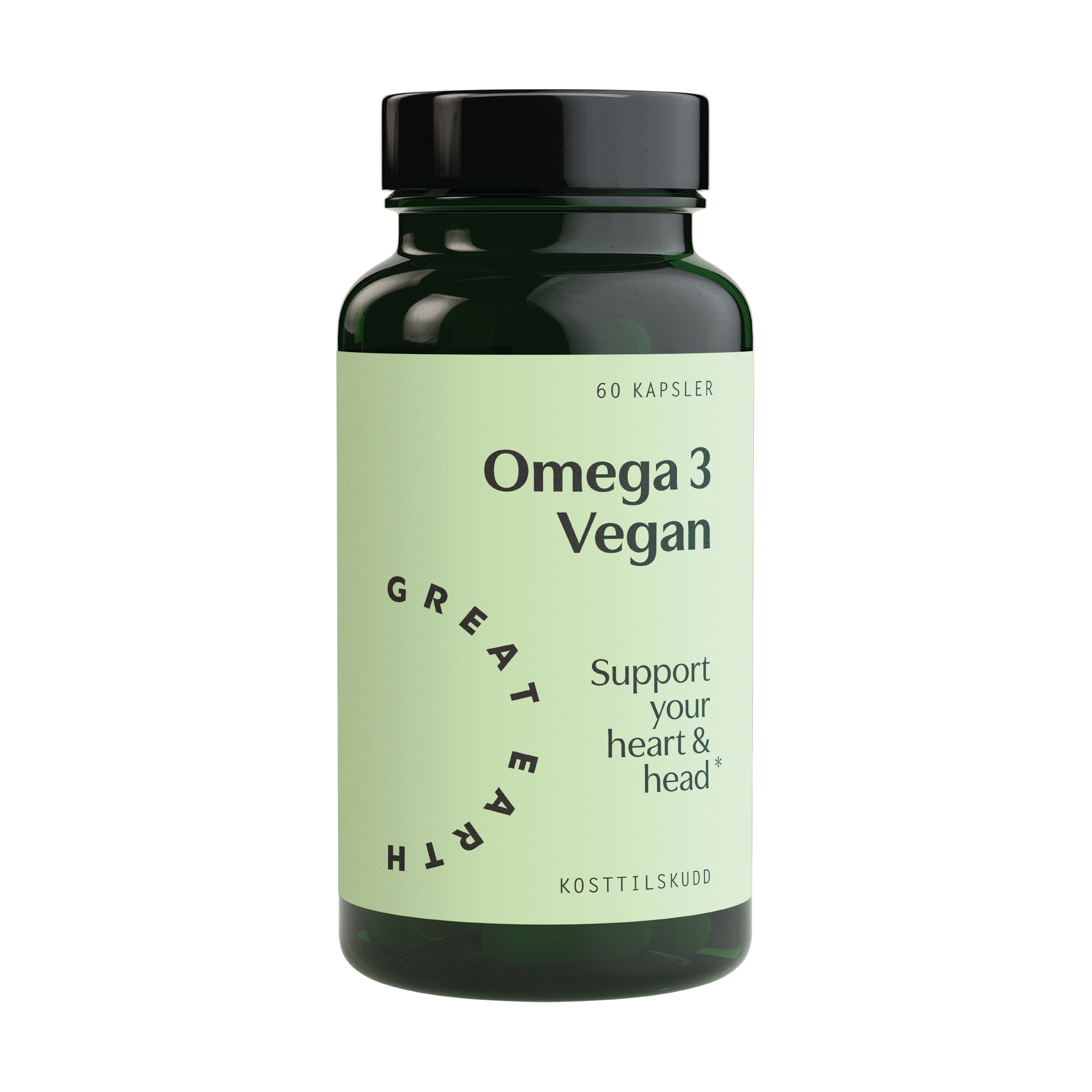 Great Earth Omega 3 Vegan kapsler, 60 stk.