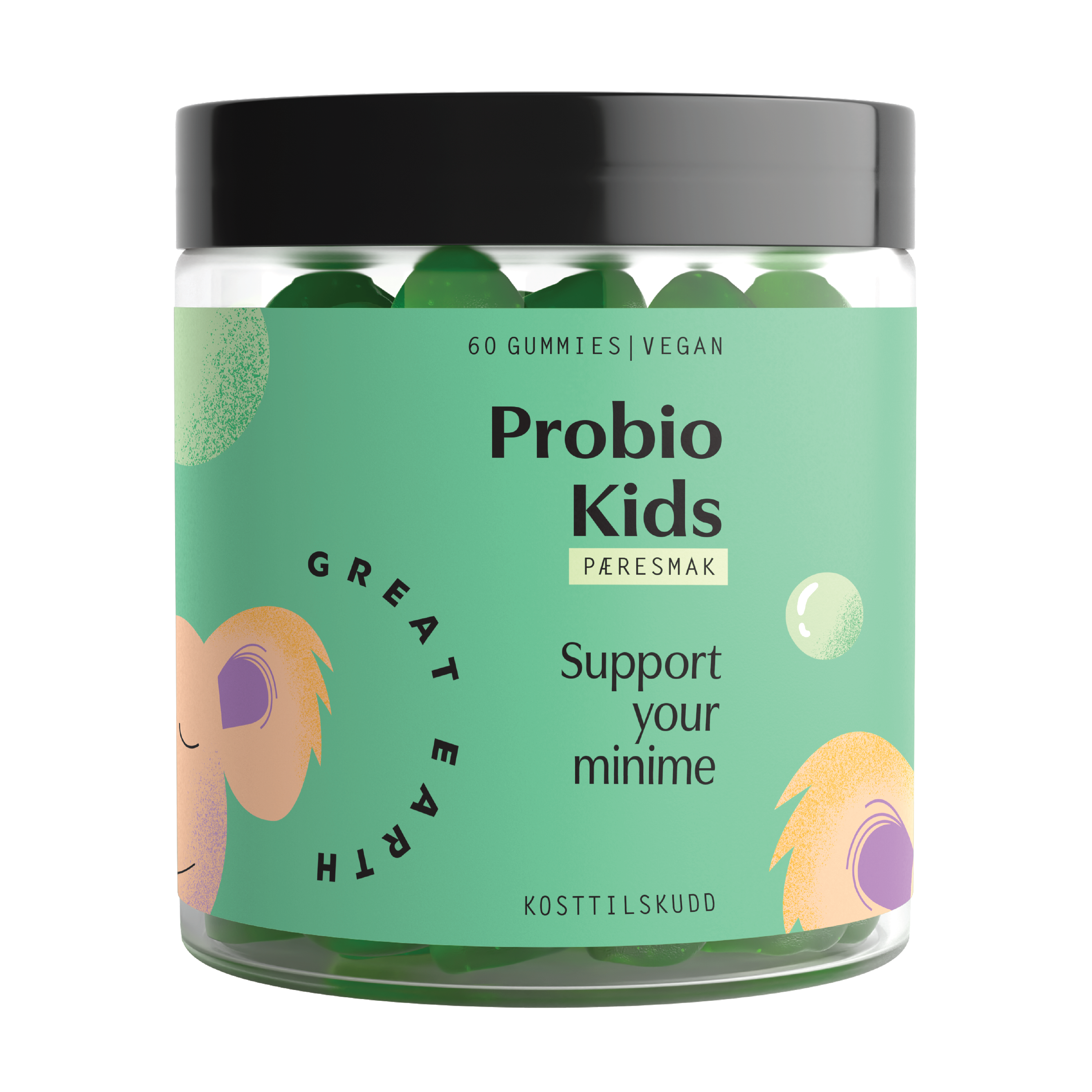 Great Earth Probio Kids gummies, Pære, 60 stk.