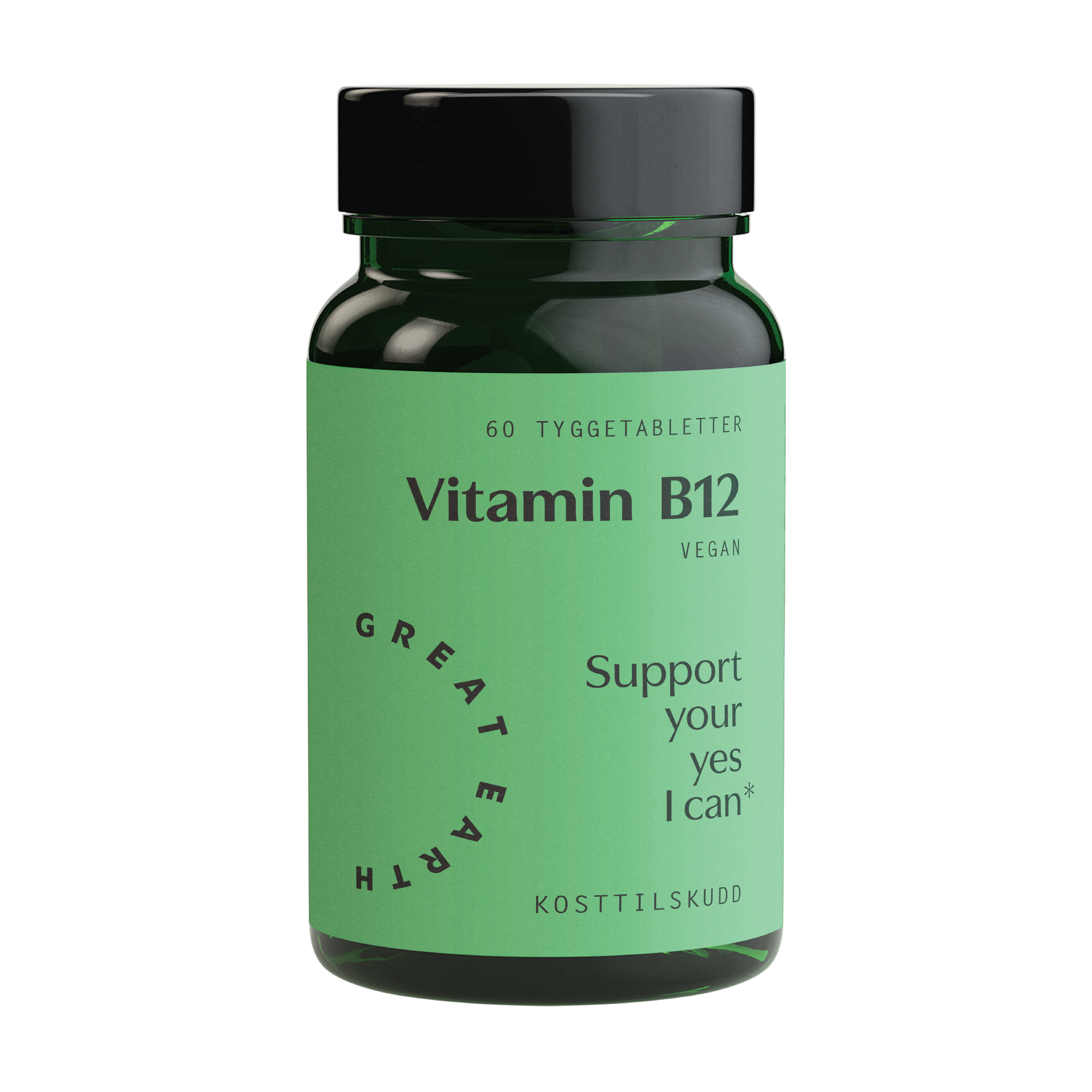 Great Earth Vitamin B12 tyggetabletter, 60 stk.