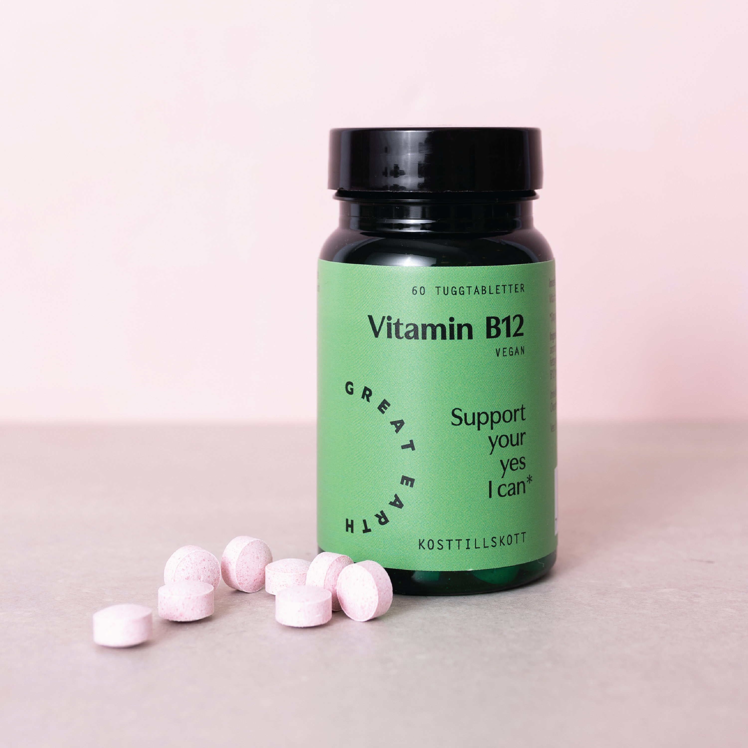 Great Earth Vitamin B12 tyggetabletter, 60 stk.