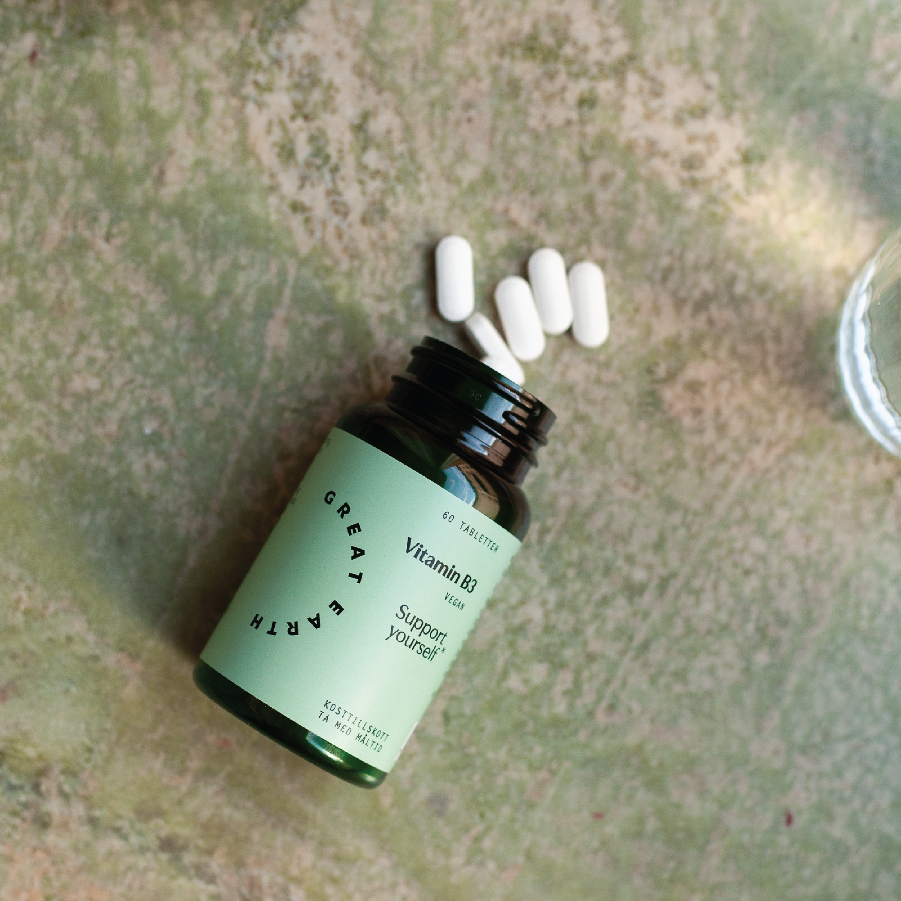 Great Earth Vitamin B3 tabletter, 60 stk.