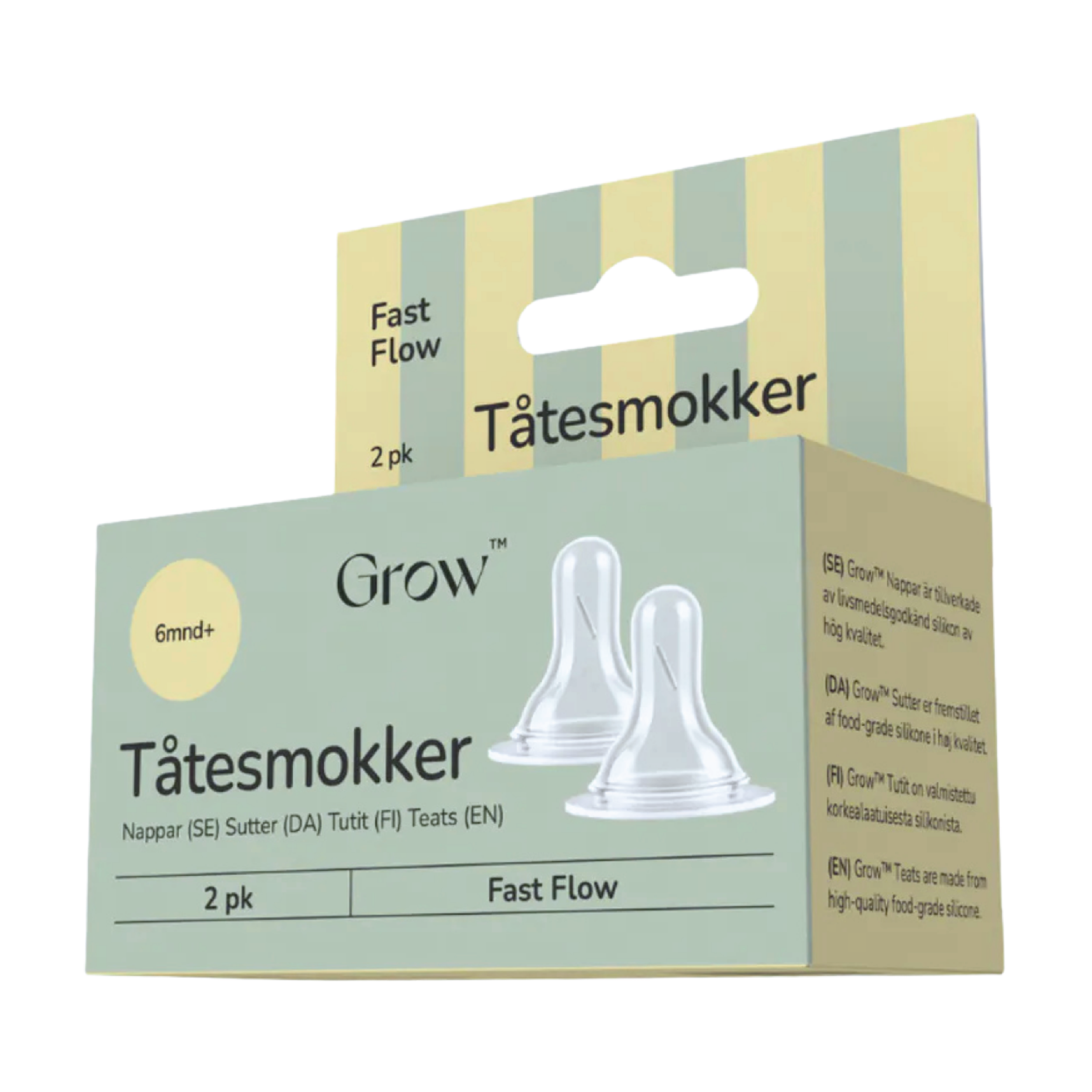 GROW Tåtesmokker, Fast Flow, 2 stk.