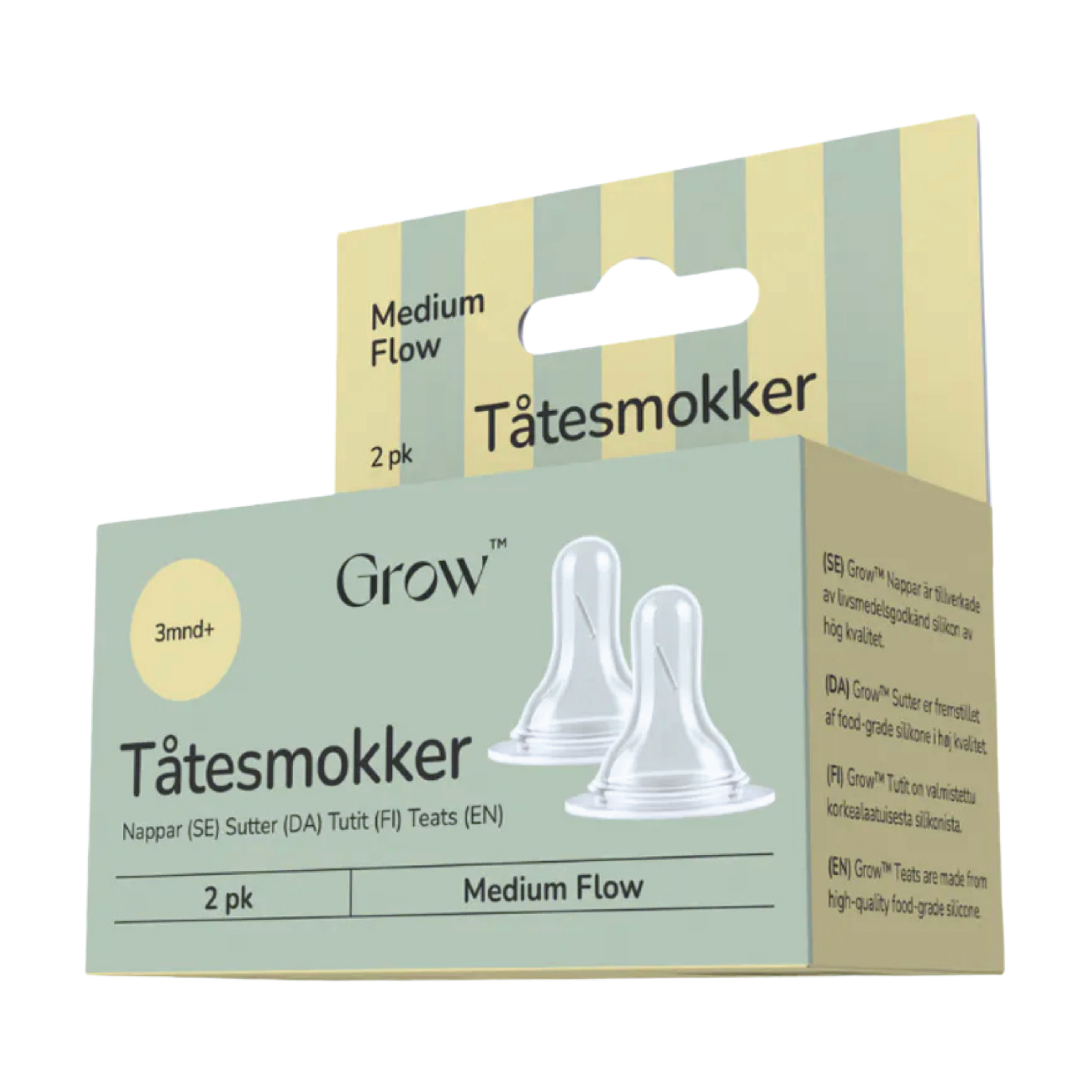 GROW Tåtesmokker, Medium Flow, 2 stk.