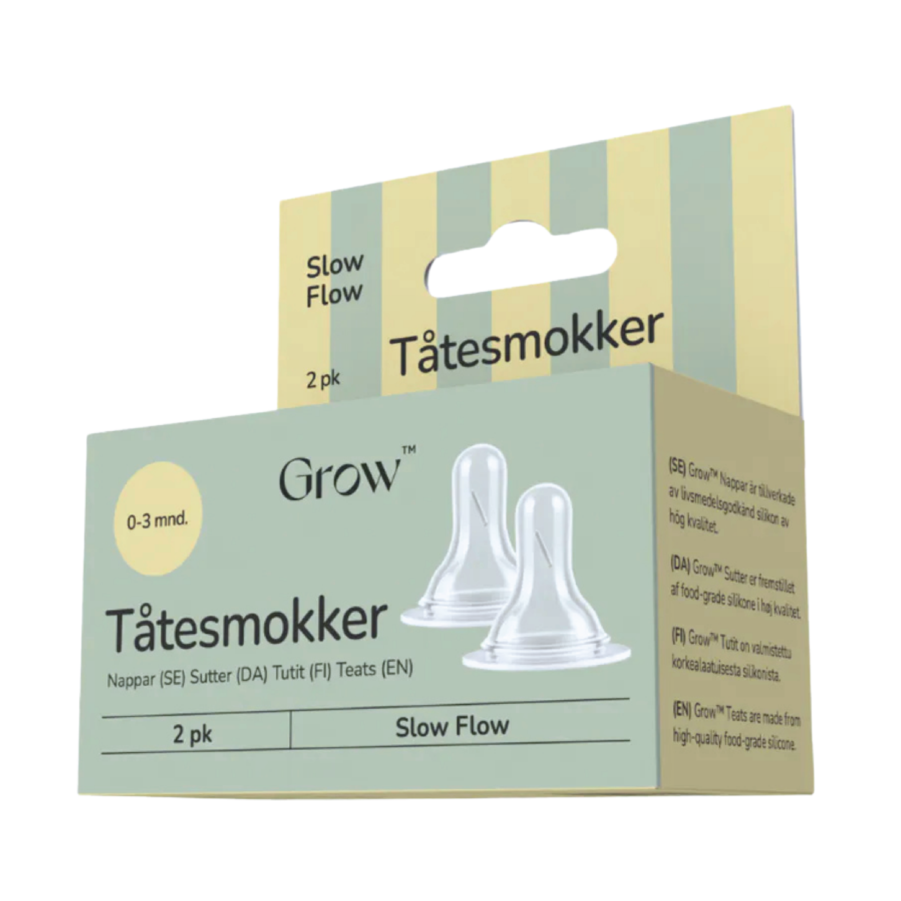 GROW Tåtesmokker, Slow Flow, 2 stk.