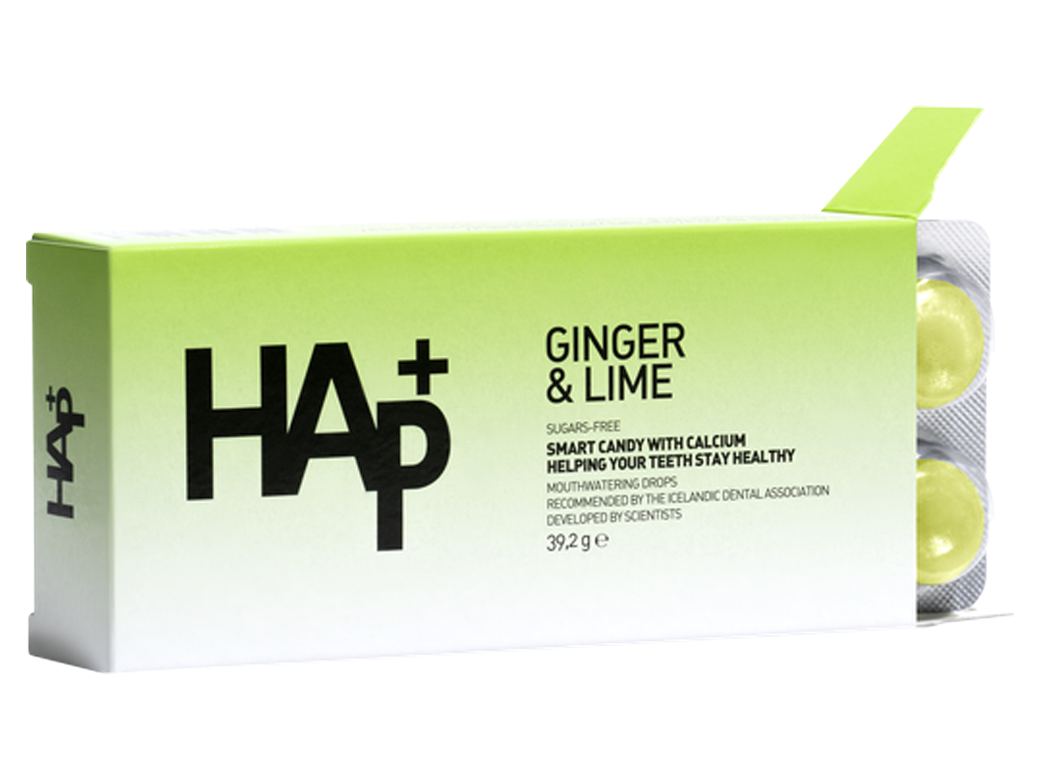 HAp+ Ingefær & Lime sugetabletter, 16 stk
