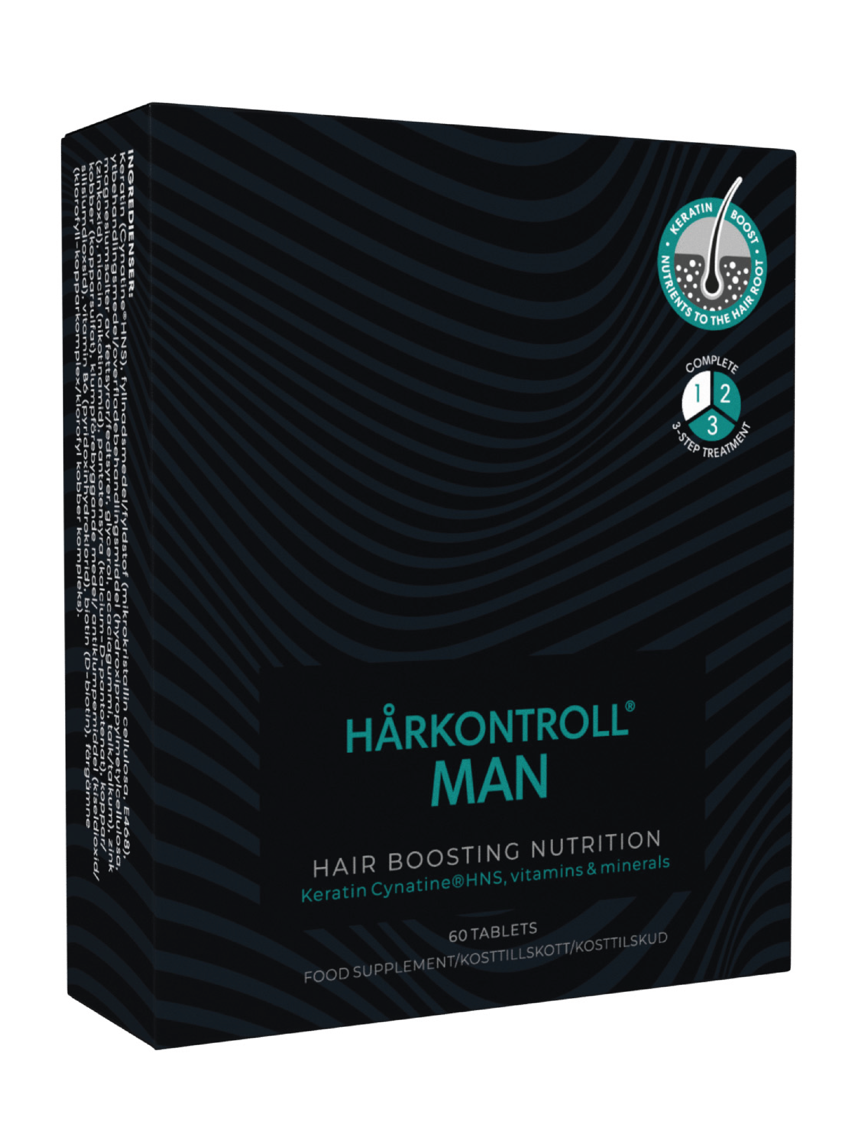 Hårkontroll Man Hair Boosting Nutrition, 60 tabletter