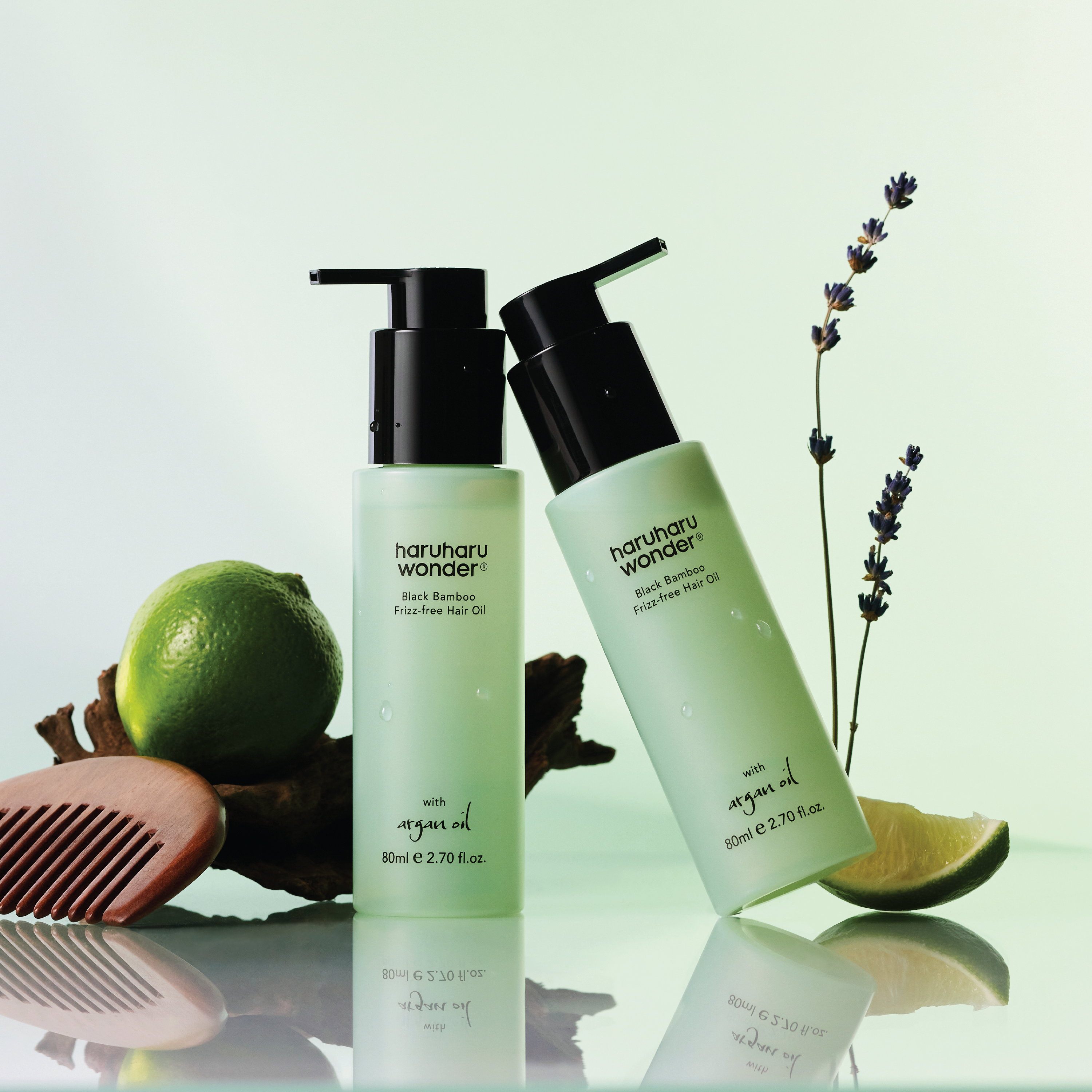 haruharu wonder Black Bamboo Frizz-free Hair Oil, 80 ml