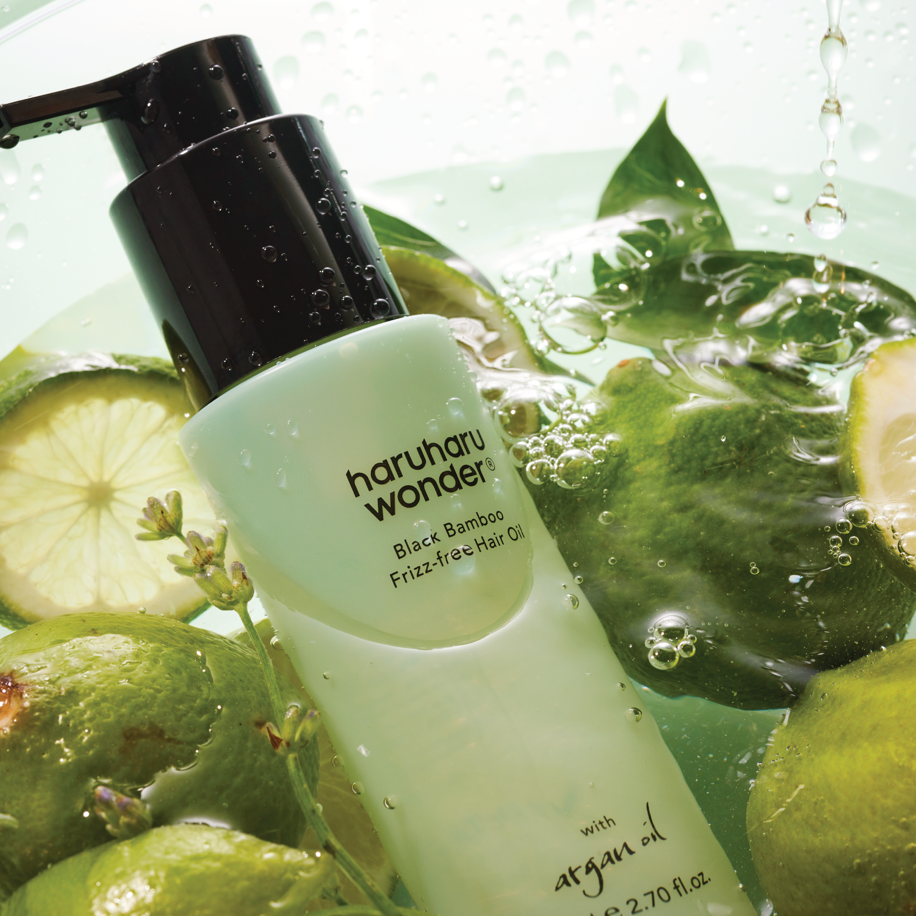 haruharu wonder Black Bamboo Frizz-free Hair Oil, 80 ml