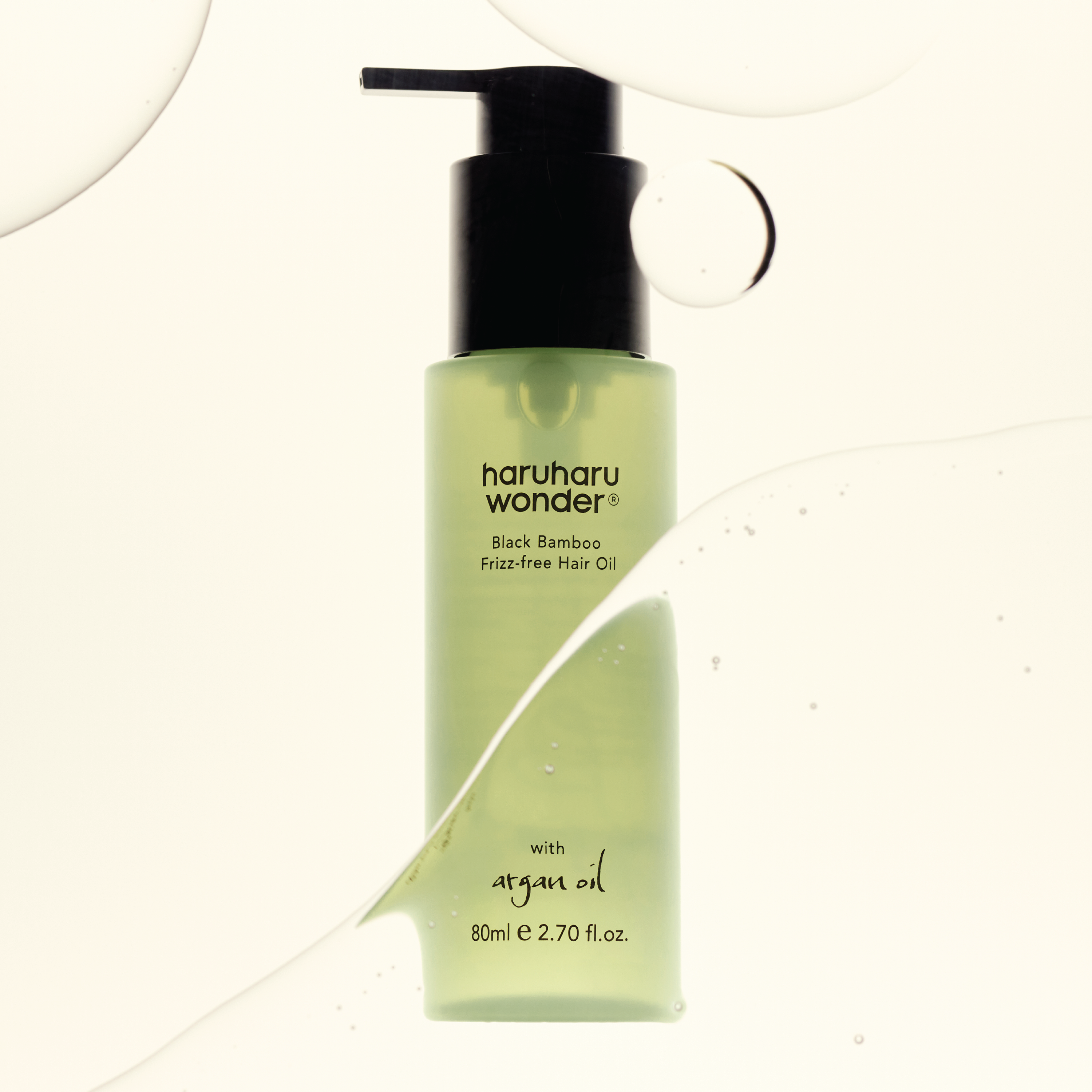 haruharu wonder Black Bamboo Frizz-free Hair Oil, 80 ml