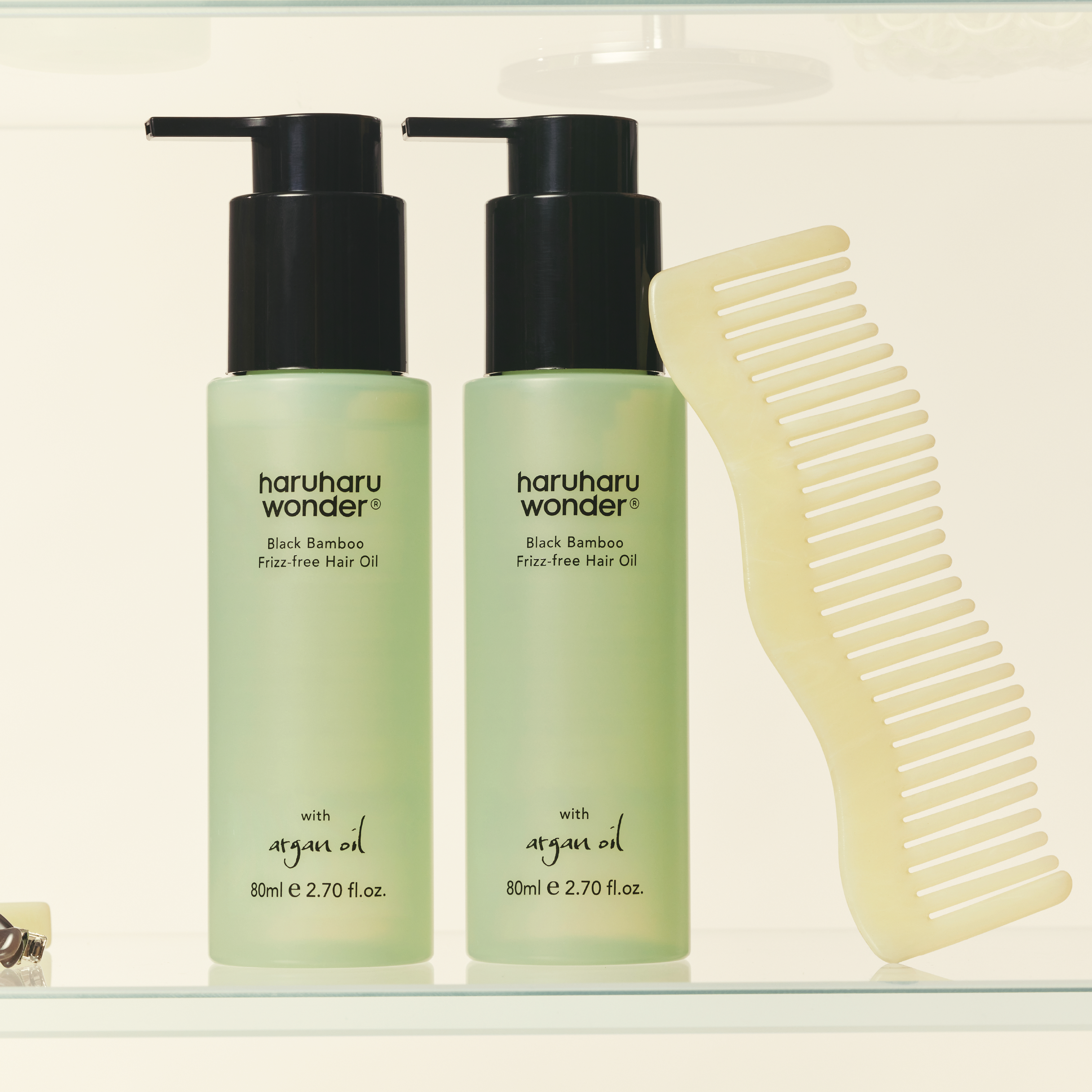 haruharu wonder Black Bamboo Frizz-free Hair Oil, 80 ml