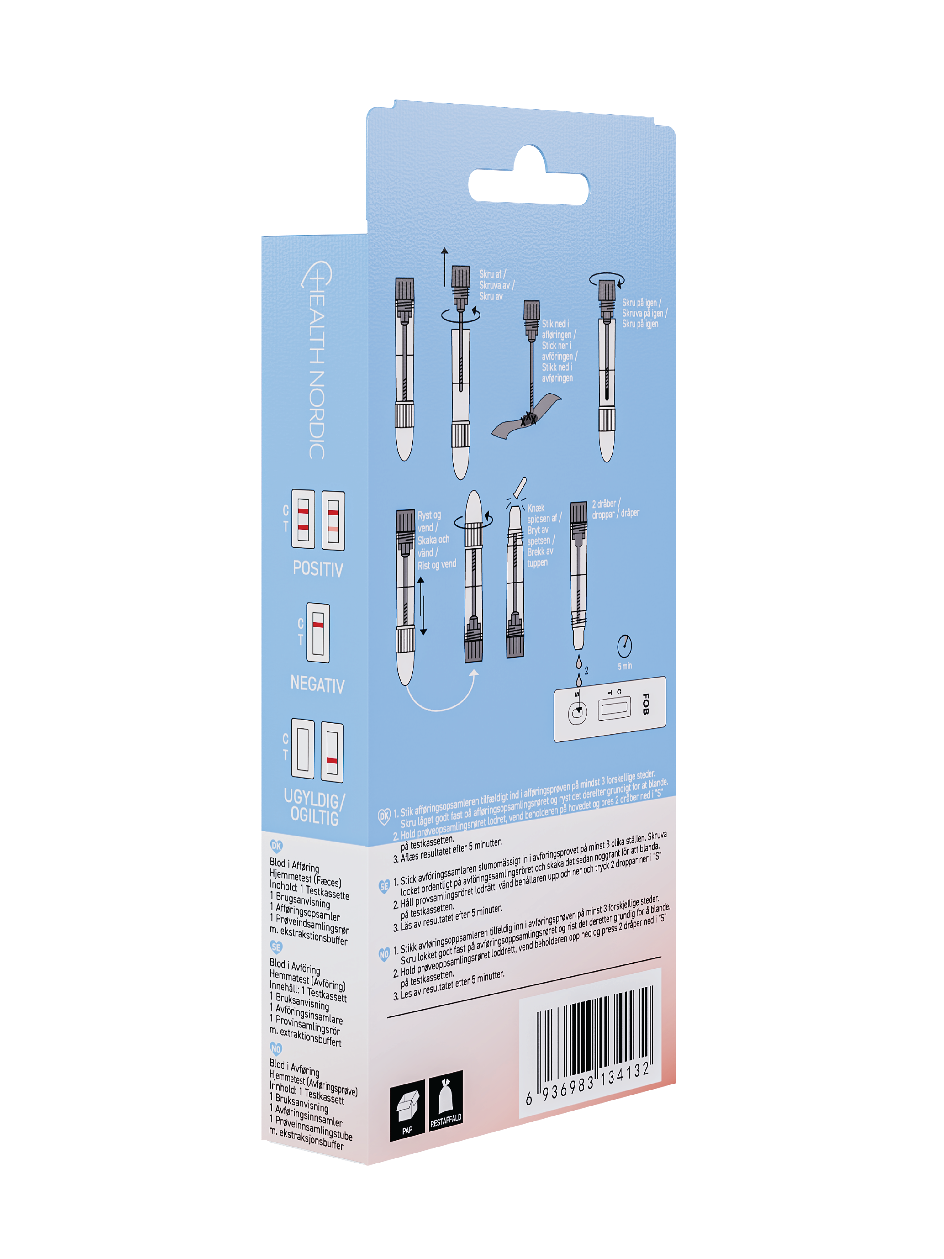 Health Nordic Blod i avføring Hjemmetest, 1 stk.