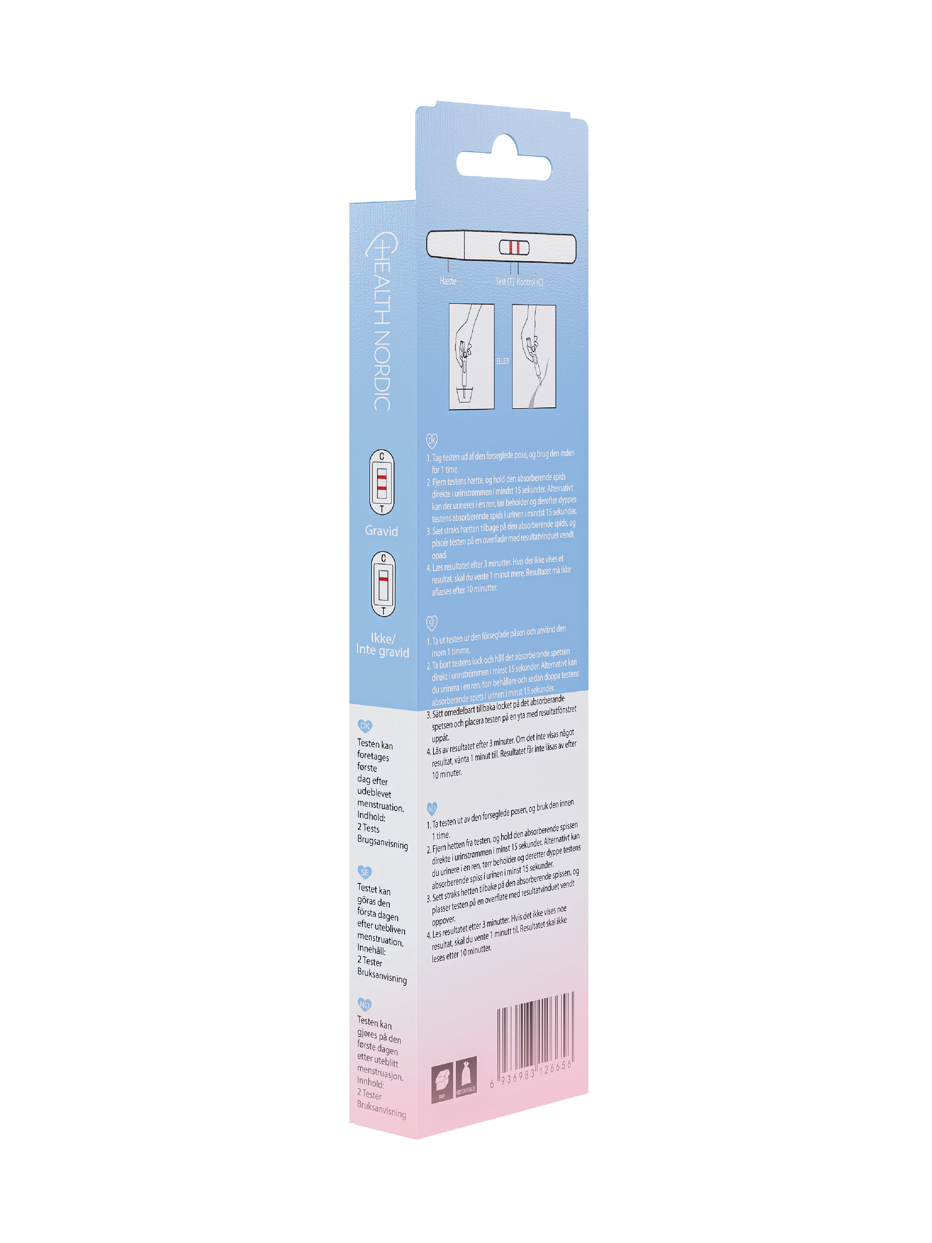 Health Nordic Graviditetstest Stav, 2 stk.