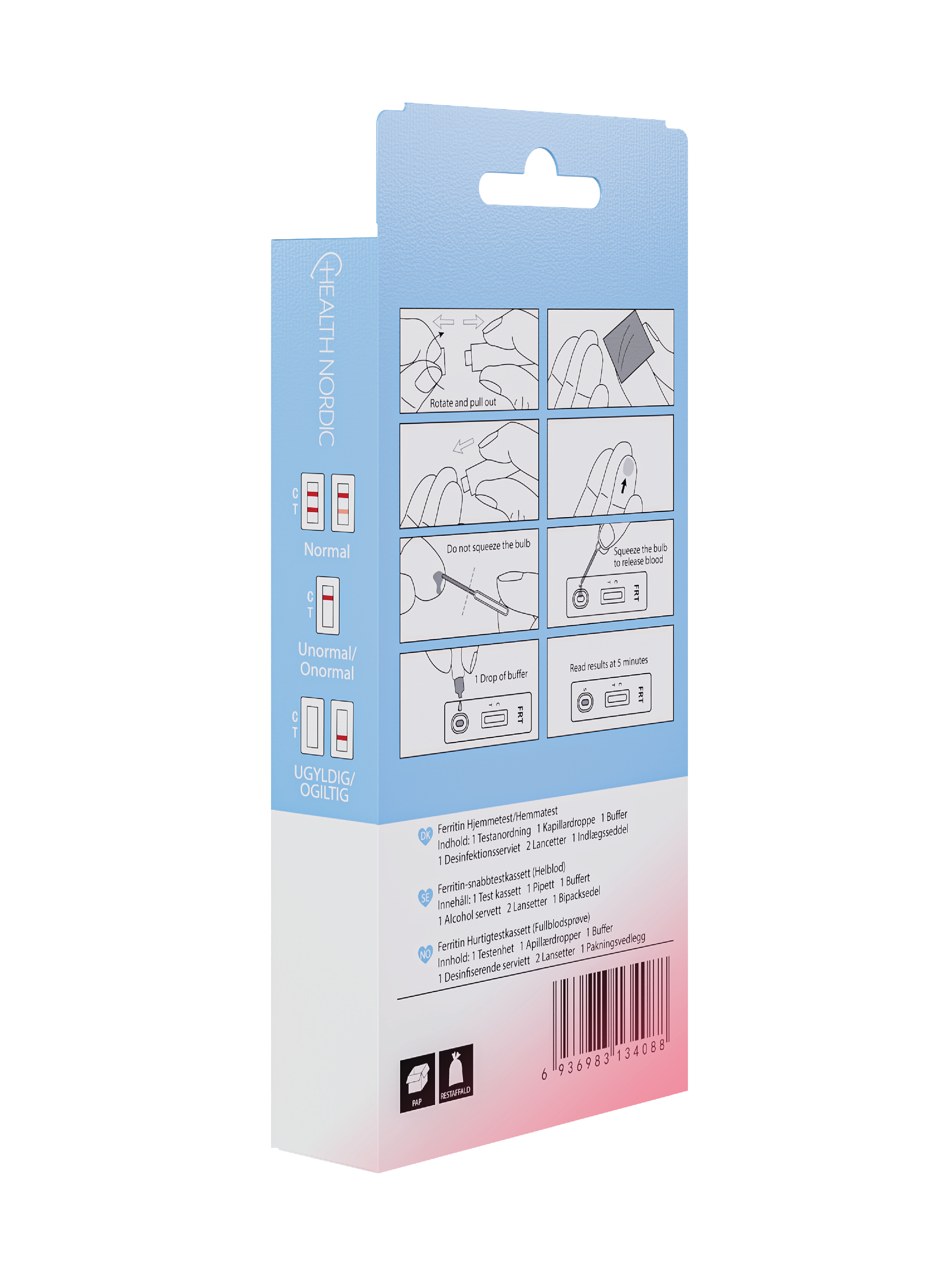 Health Nordic Jernmangel Hjemmetest, 1 stk.