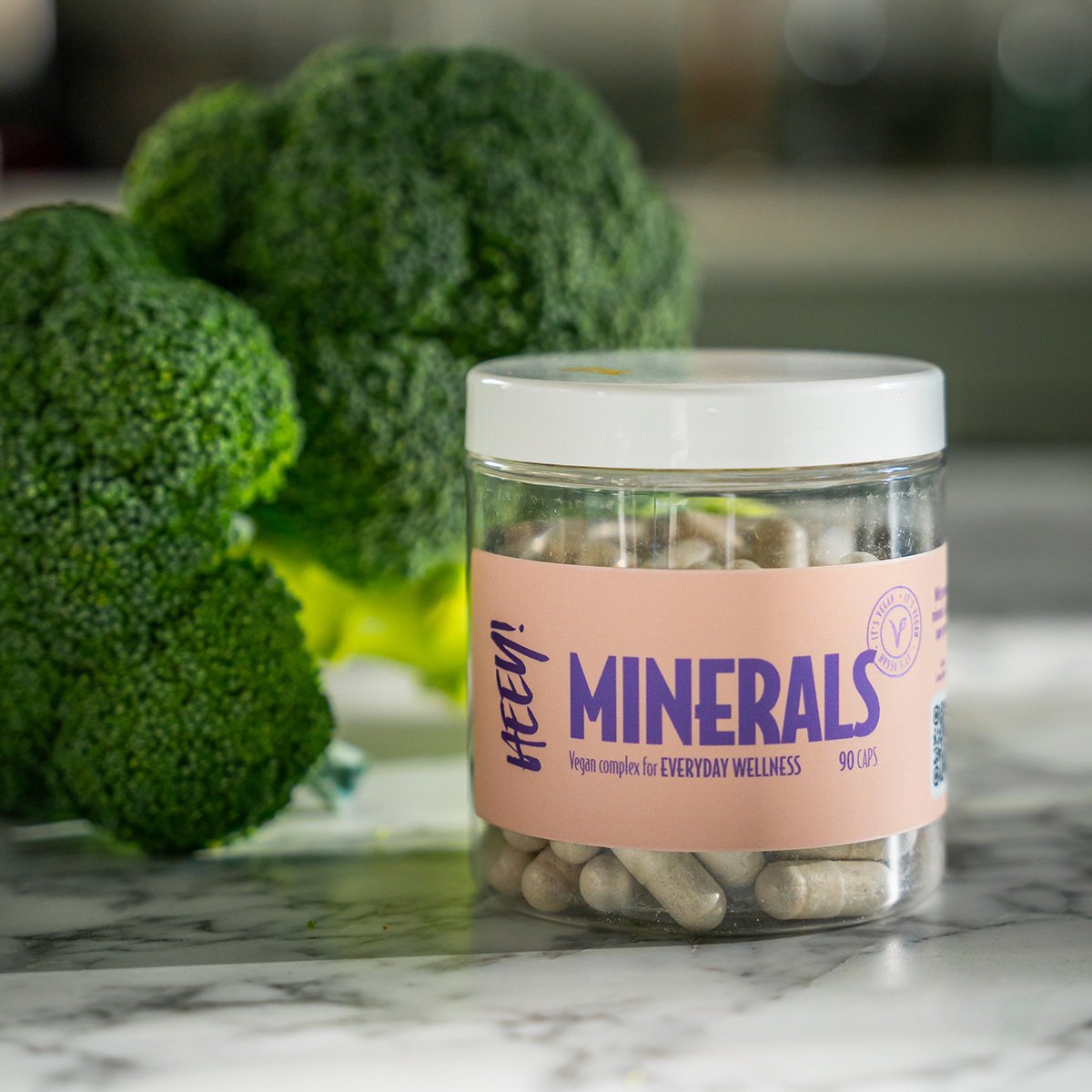 Heey! Multimineral + Greens kapsler, 90 stk.