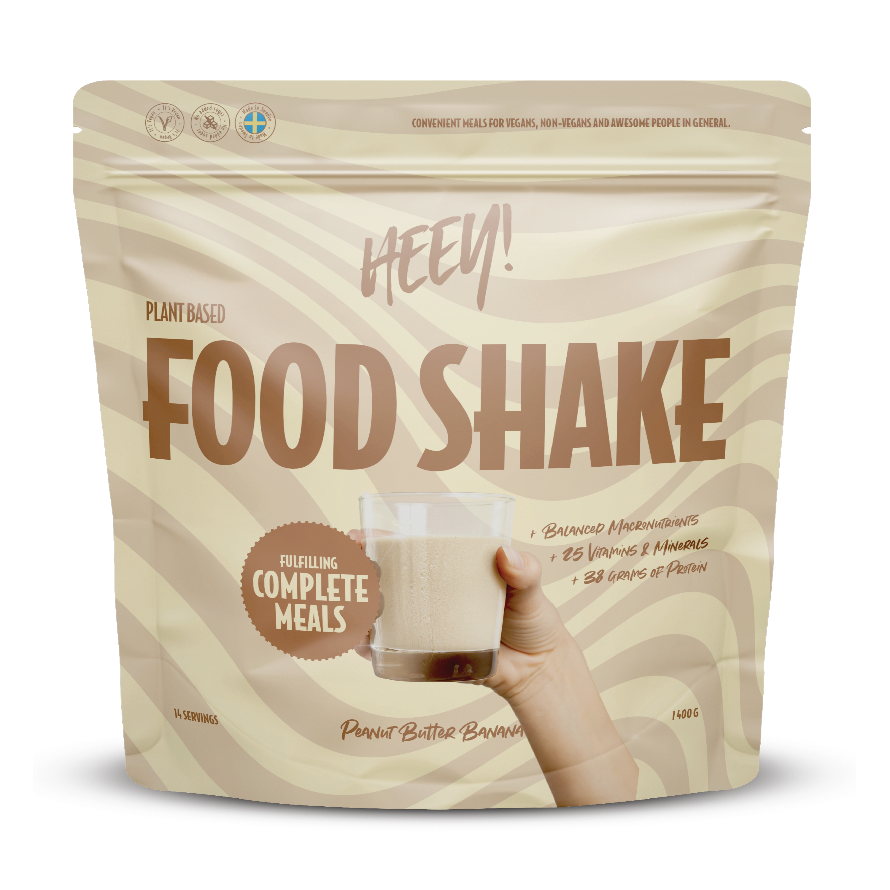 Heey! Vegansk Food Shake, Peanut Butter Banana, 1,4 kg