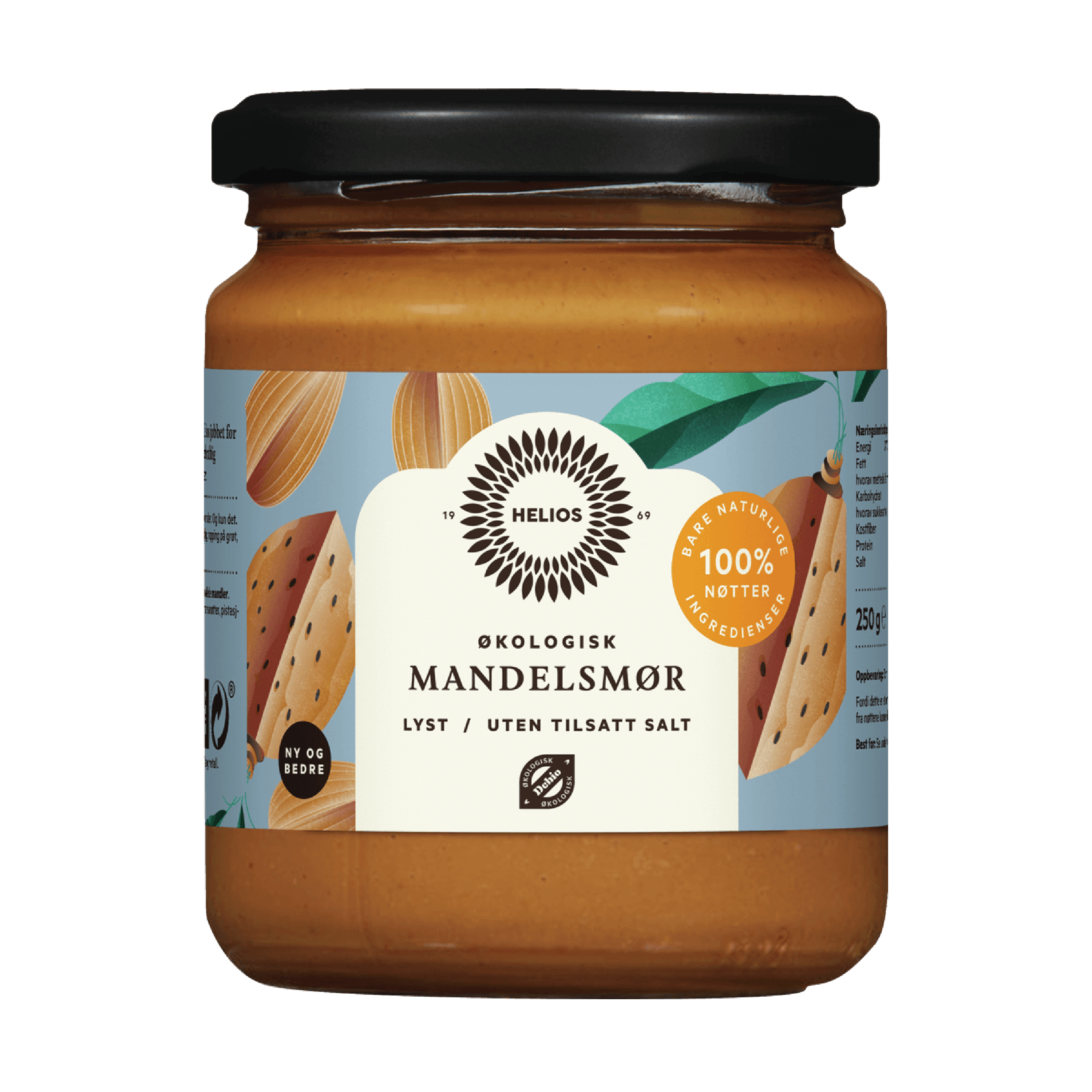 Helios Mandelsmør lyst, 250 g
