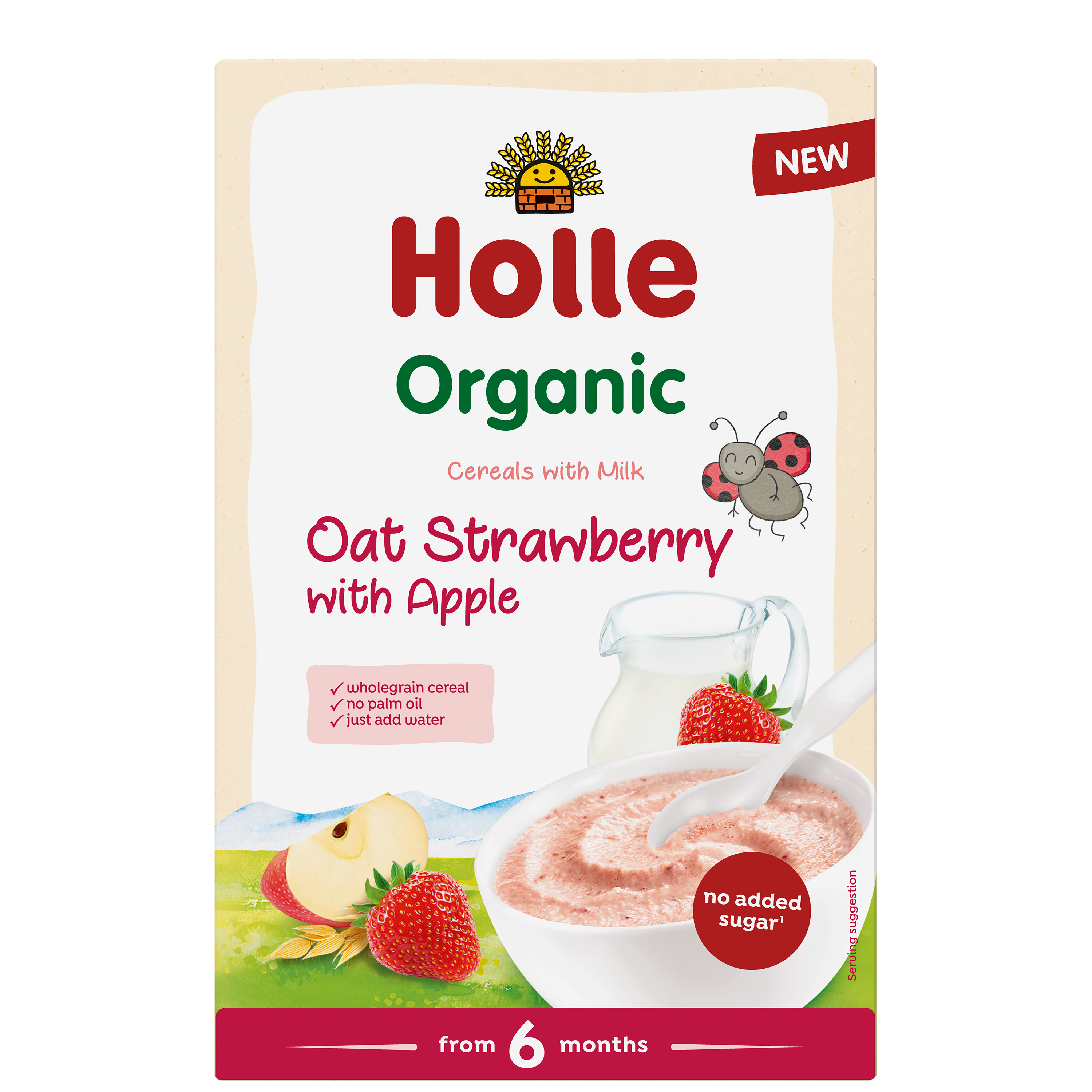 Holle Melk og Havre, Strawberry Apple, 250 g