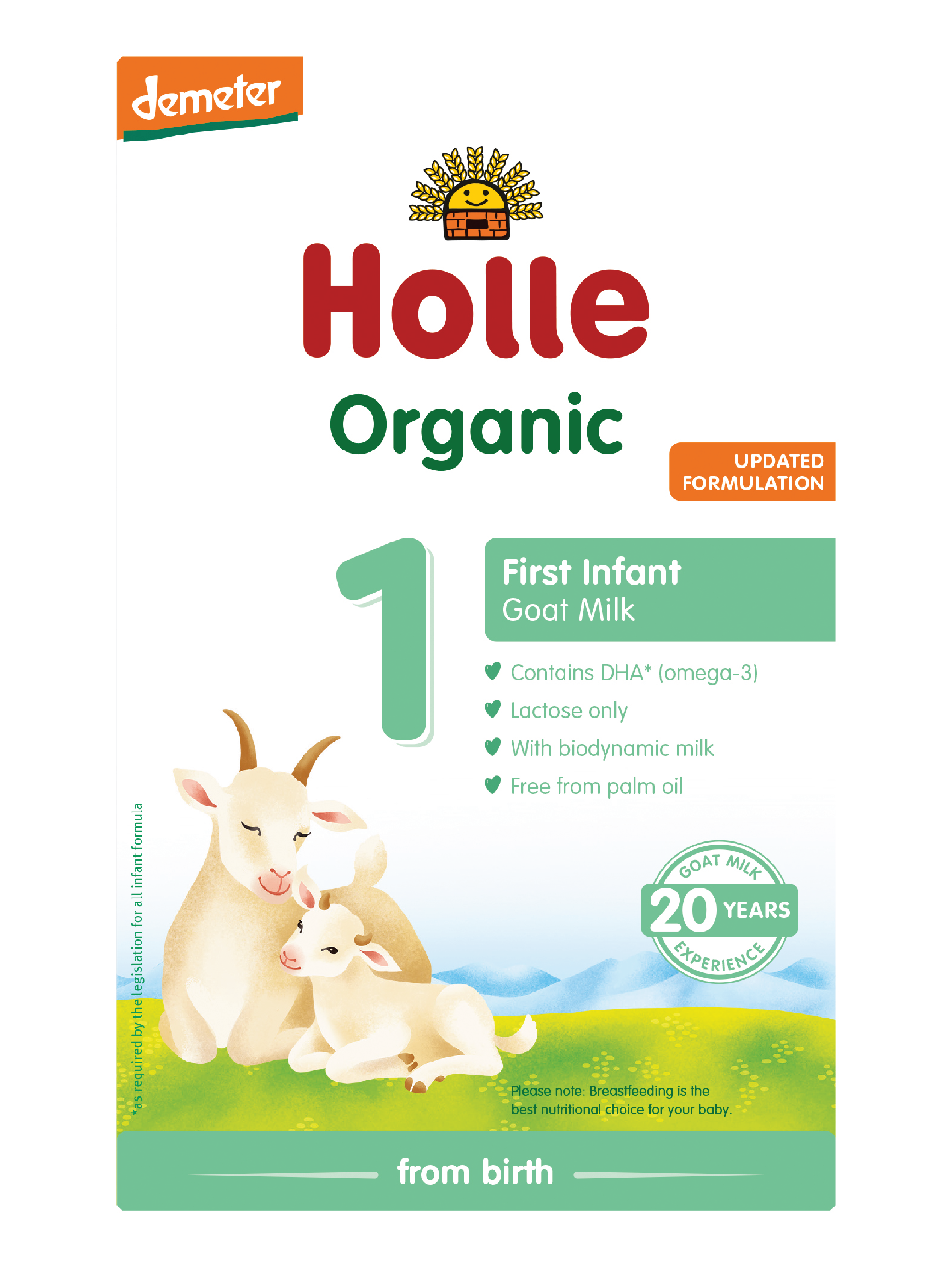 Holle Morsmelkerstatning Geitemelk nr. 1, 400 gram