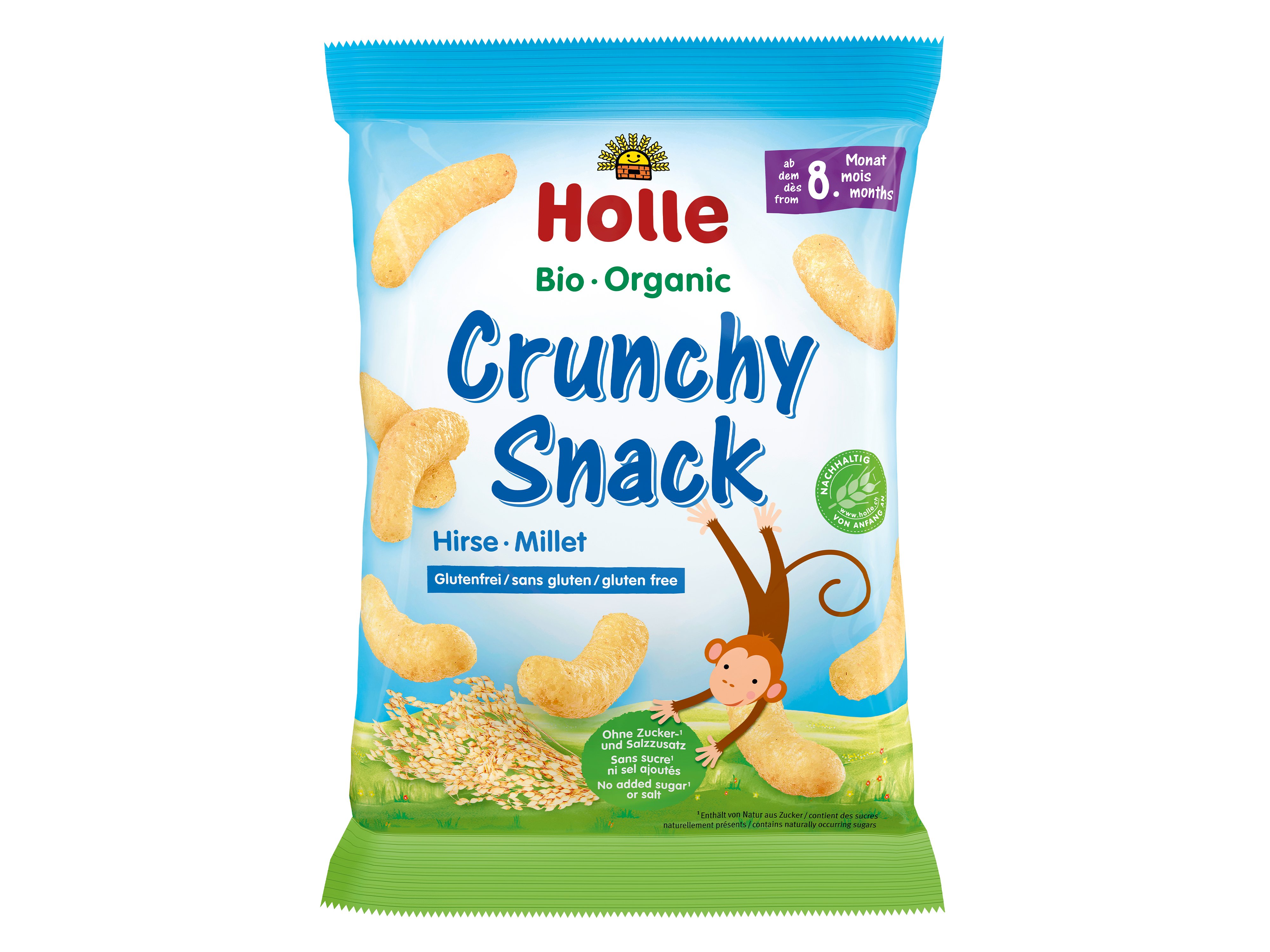 Holle Puffet Hirse Snack, 25 gram