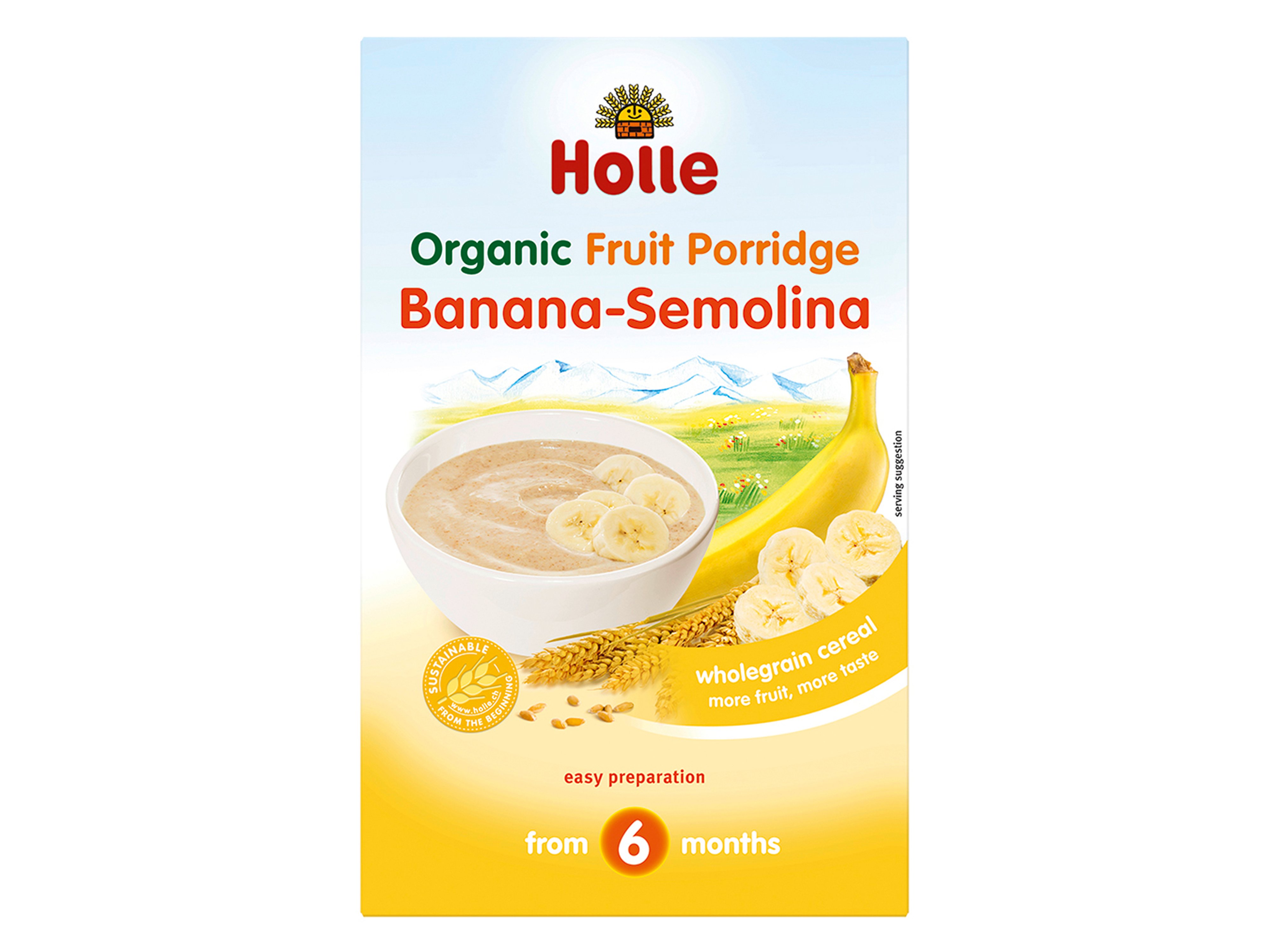 Holle Semulegrøt med banan, 250 g