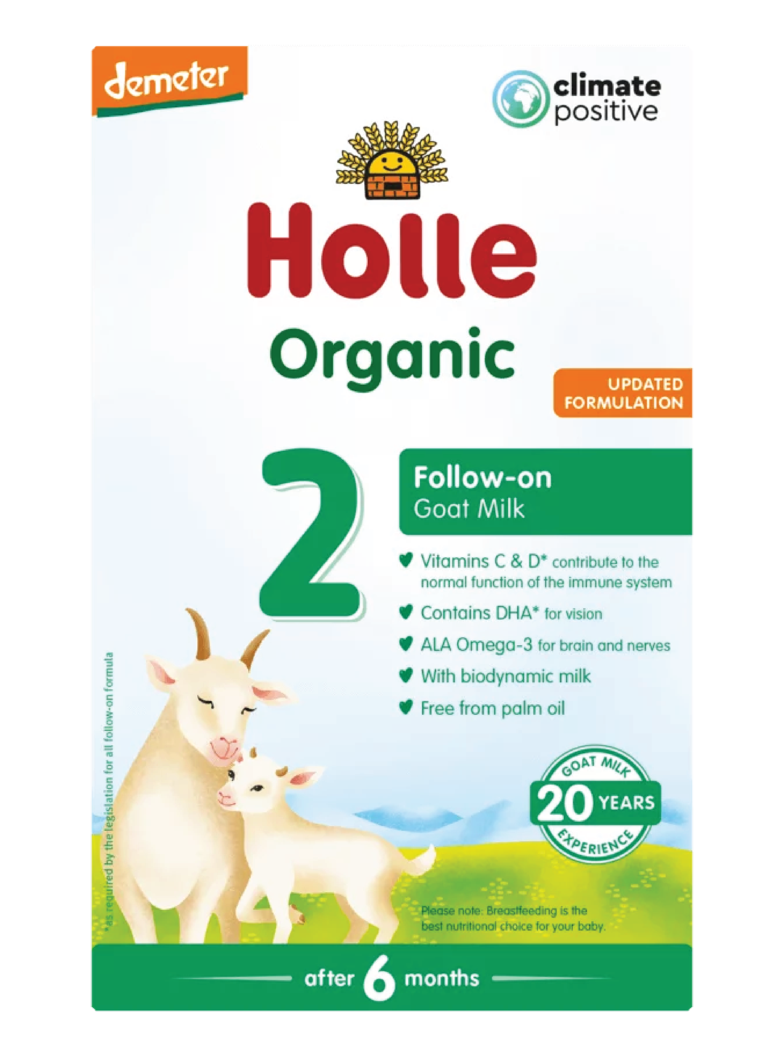 Holle Tilskuddsblanding Geitemelk nr. 2, 400 gram