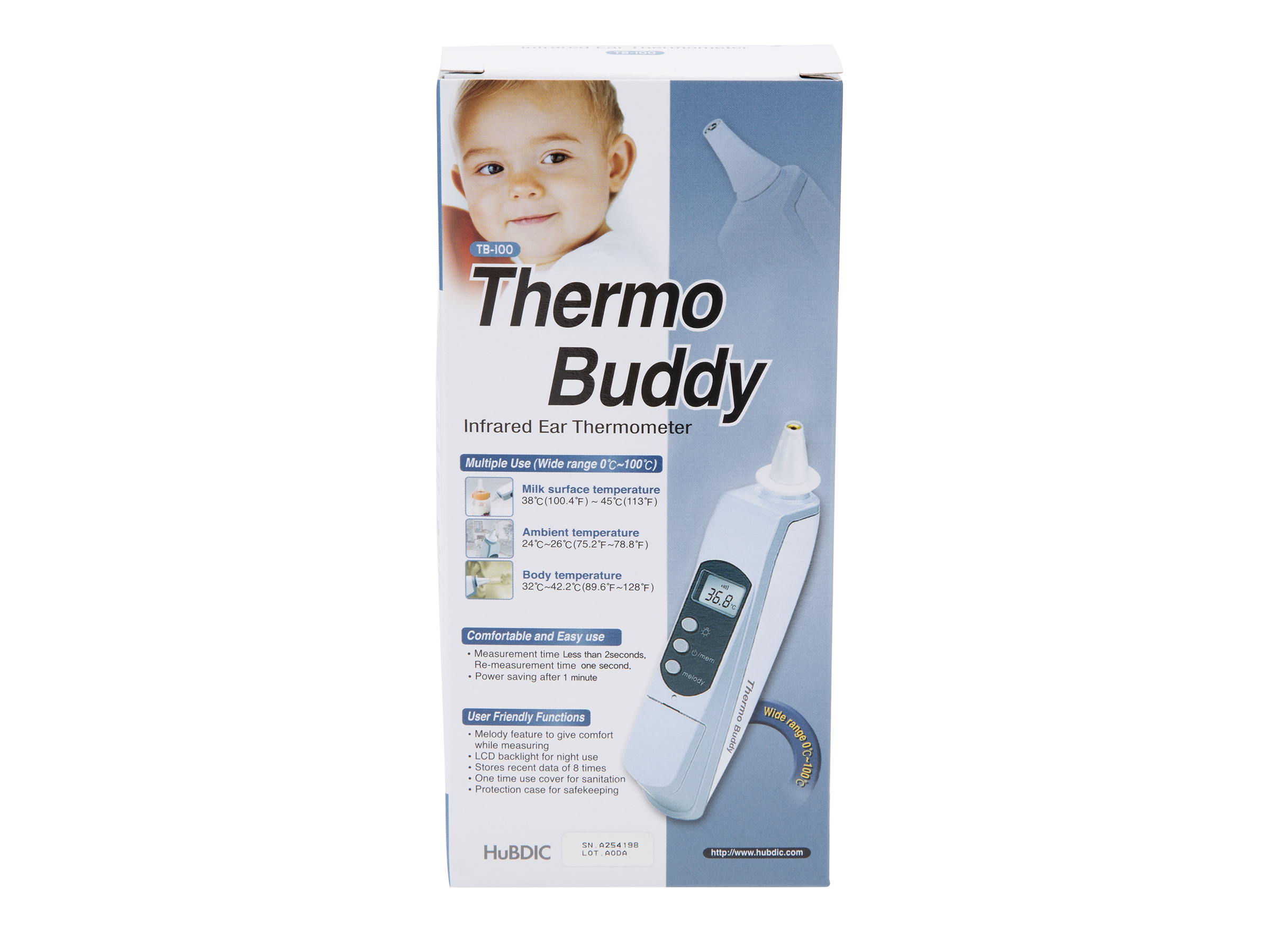 HuBDIC Thermo Buddy TB-100 Øretermometer, 1 stk