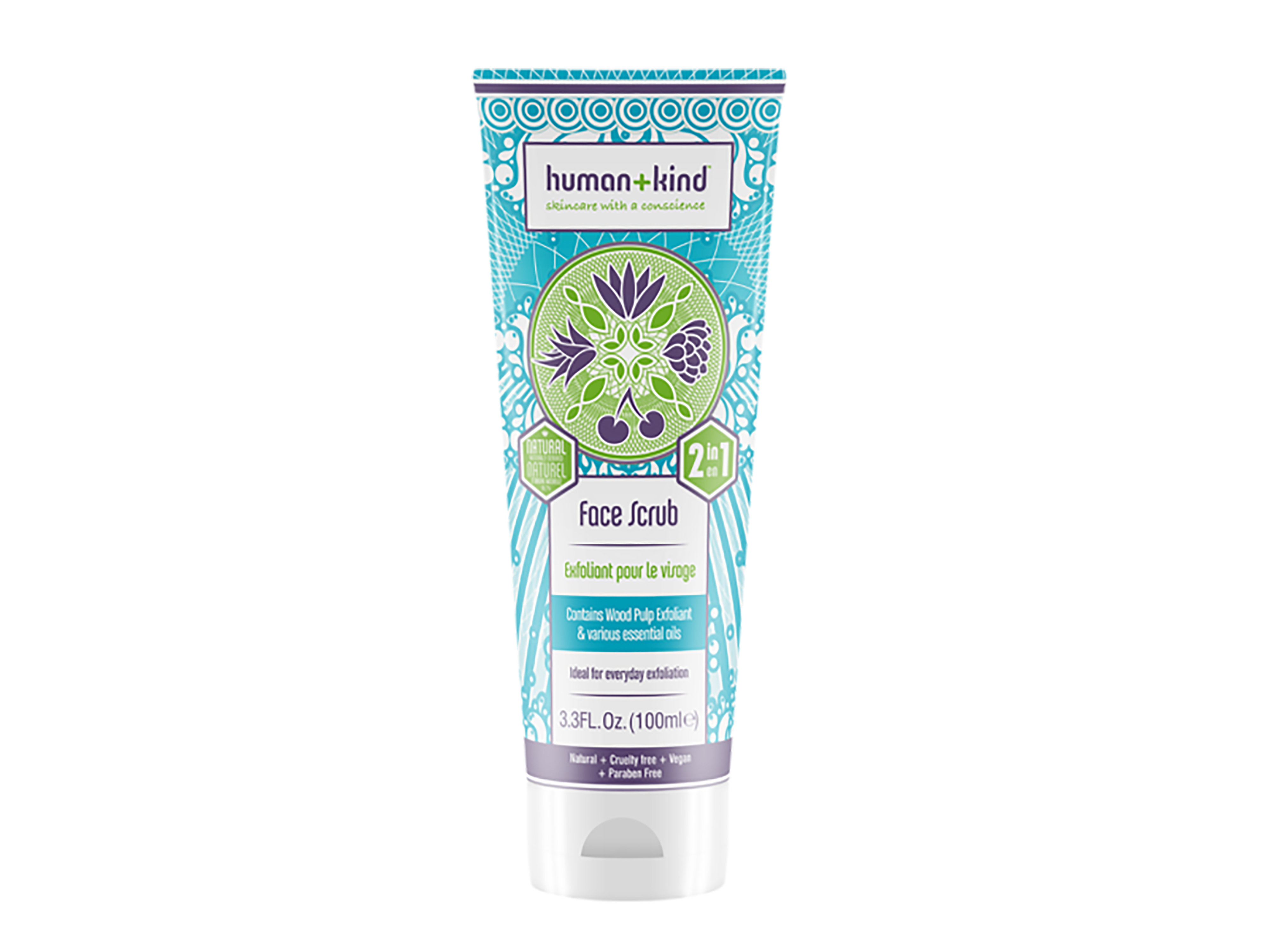 Human+Kind 2-in-1 Face Scrub, 100 ml