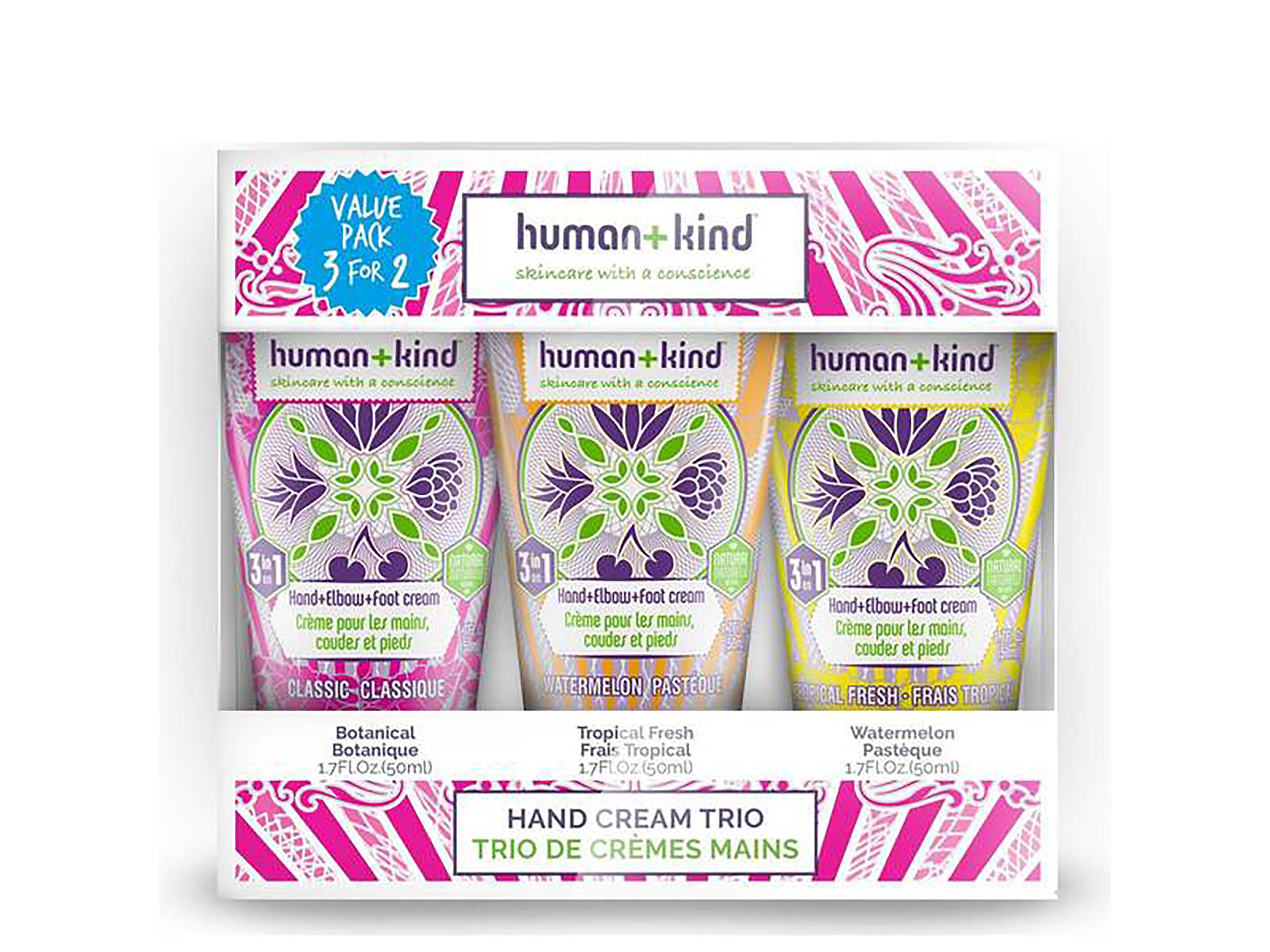 Human+Kind Hand Cream Trio, 3 x 50 ml