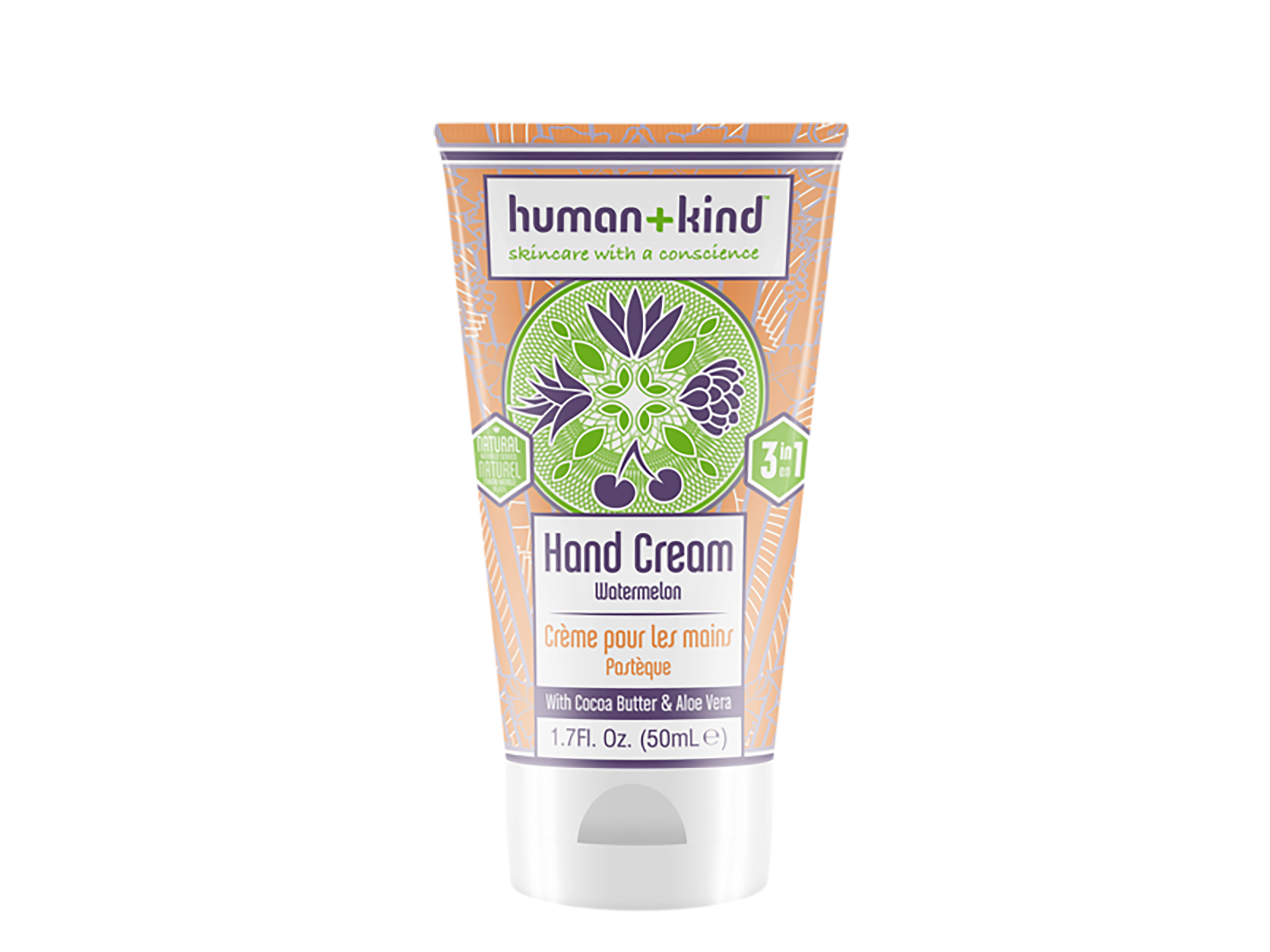 Human+Kind 3-in-1 Hand Cream Watermelon, 50 ml