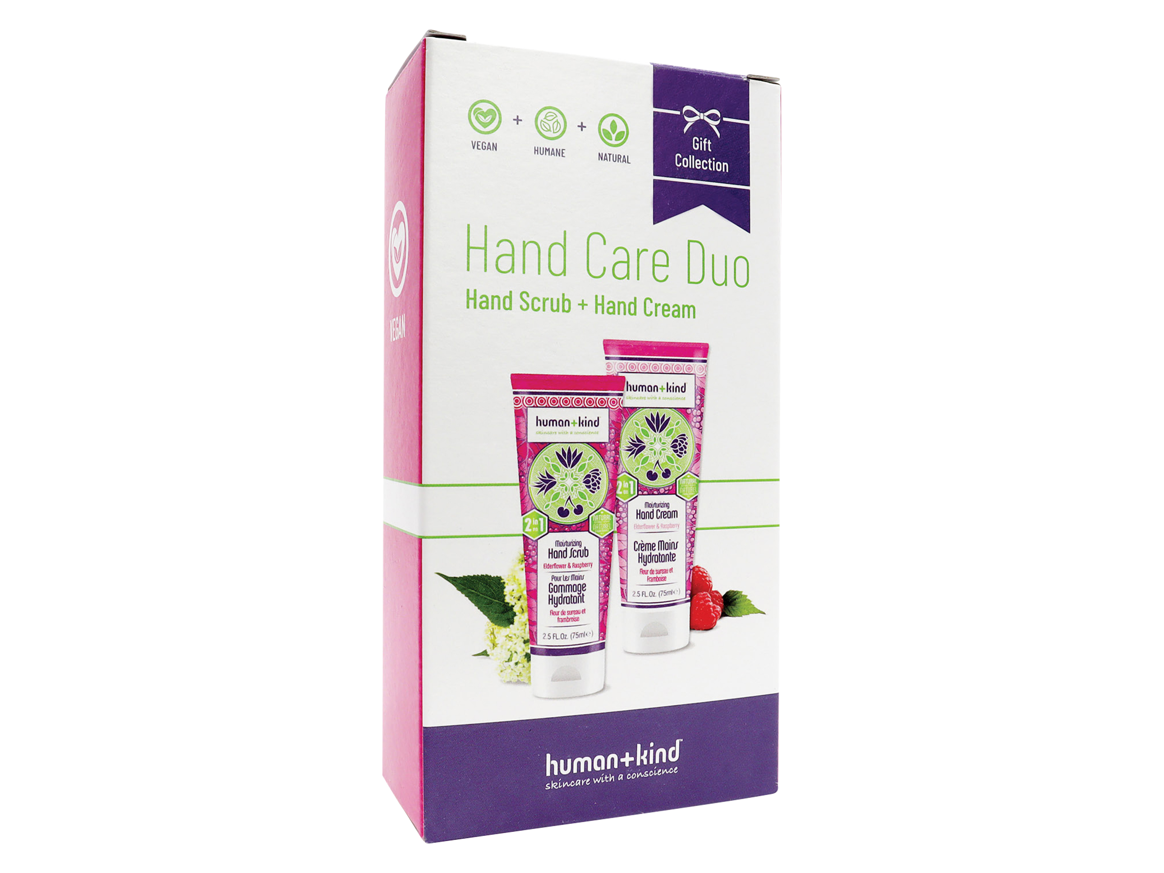 Human+Kind HumanKind Hand Care Duo Elderflower & Raspberry, 1 sett