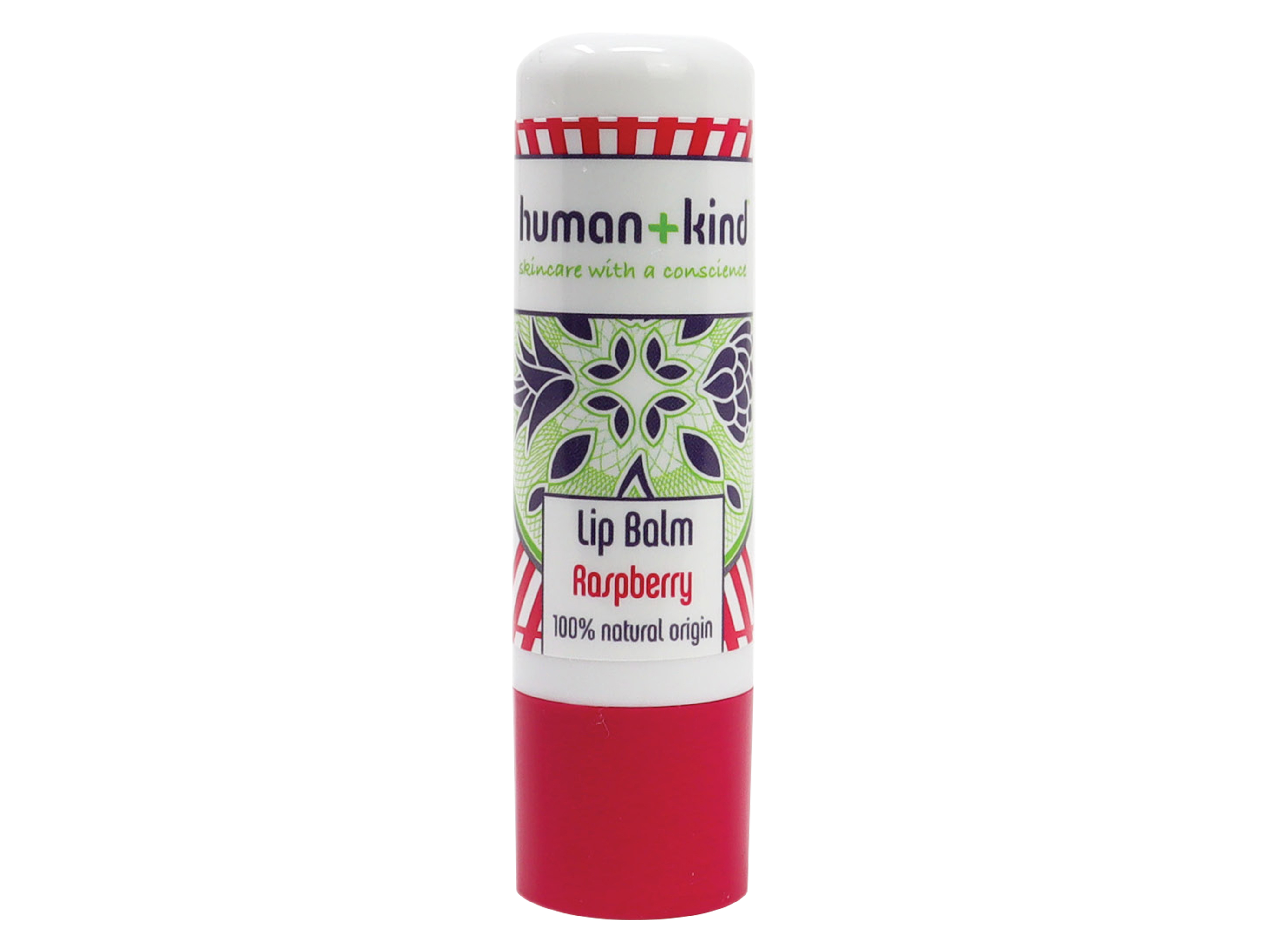 Human+Kind Lip Balm Raspberry, 4,8 gram.