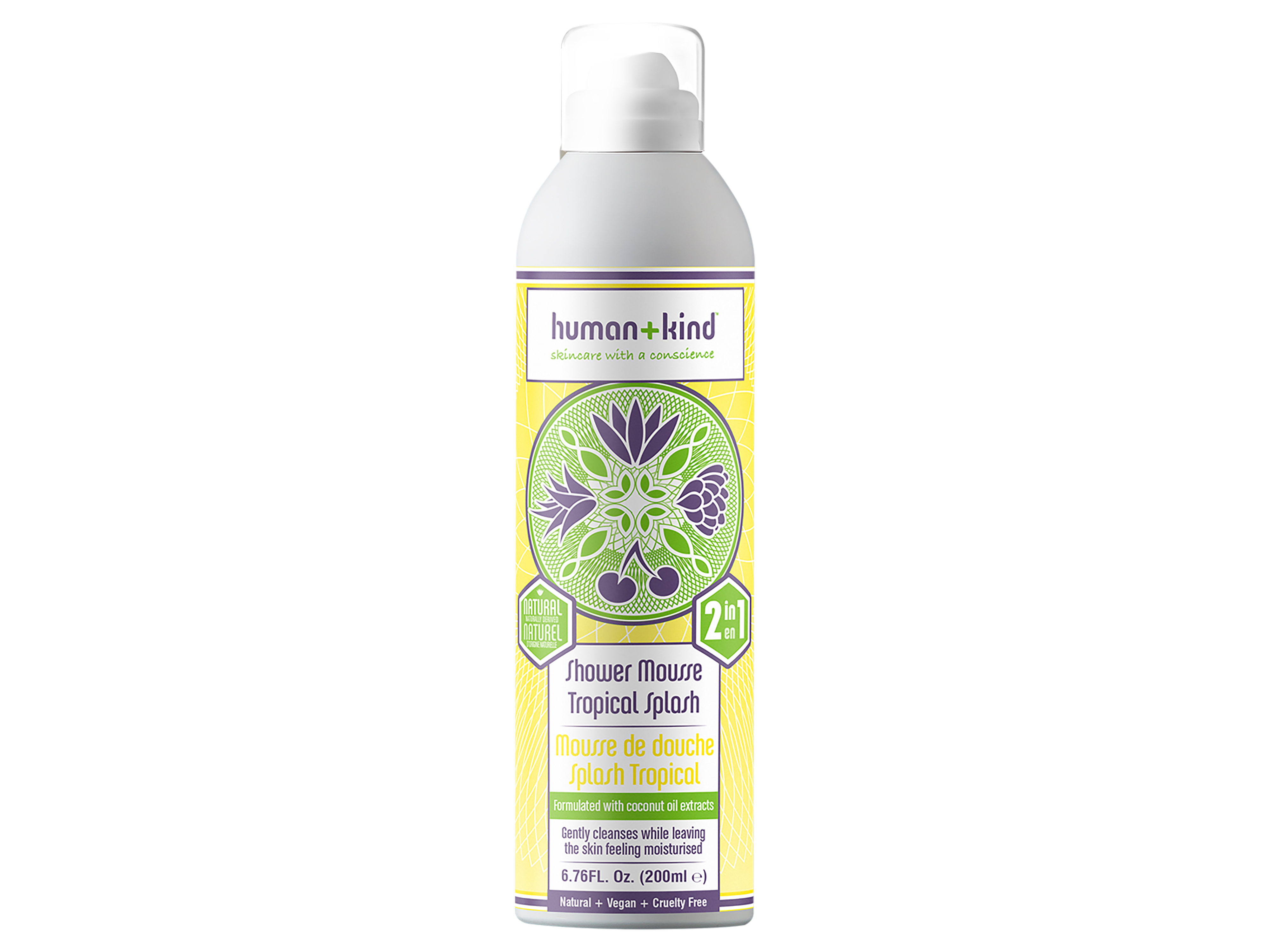 Human+Kind Shower Mousse Tropical Splash, 200 ml