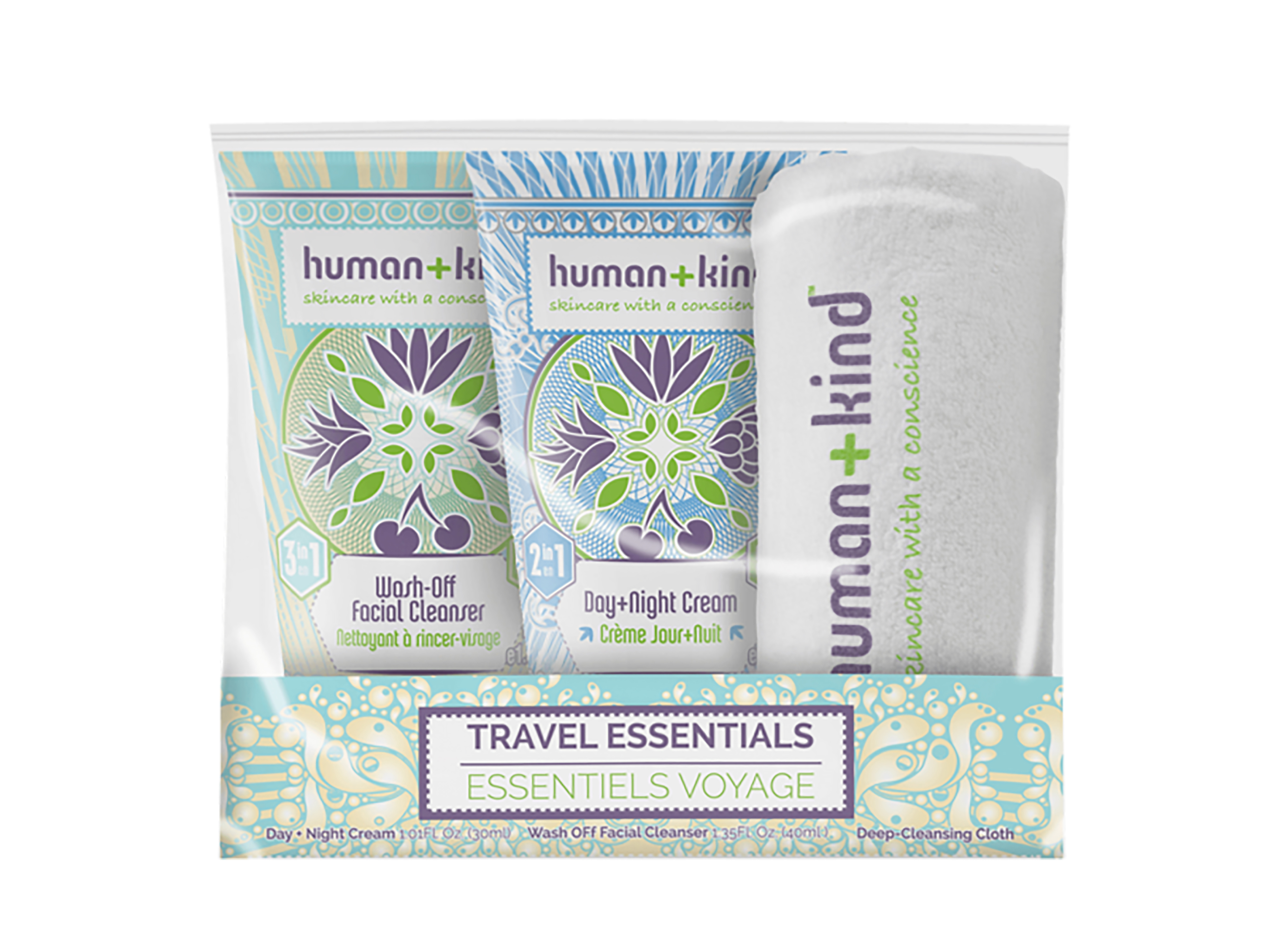 Human+Kind Travel Essentials, 1 sett