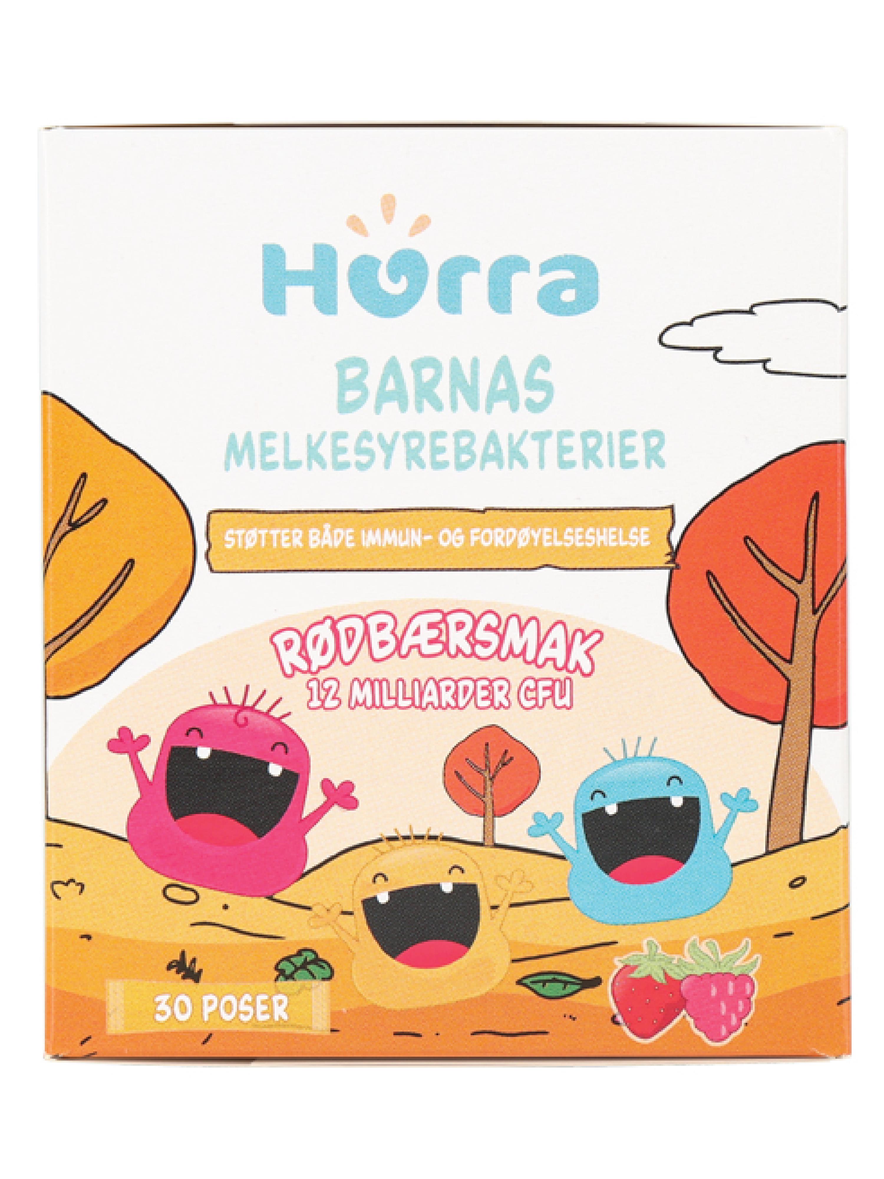 Hurra Barnas Melkesyrebakterier Doseposer, Røde bær, 30 stk. - Friskere ...