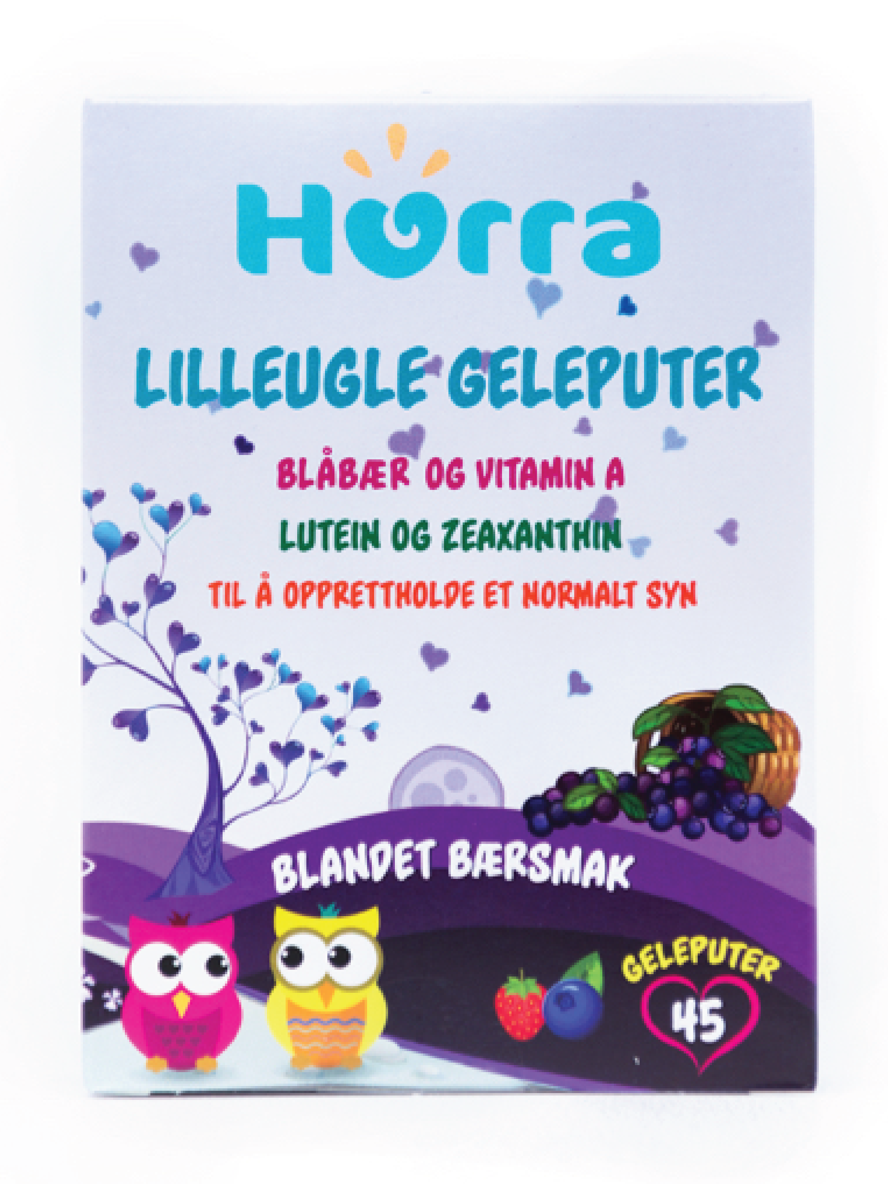 Hurra Lilleugle Geleputer, Bær, 45 stk.