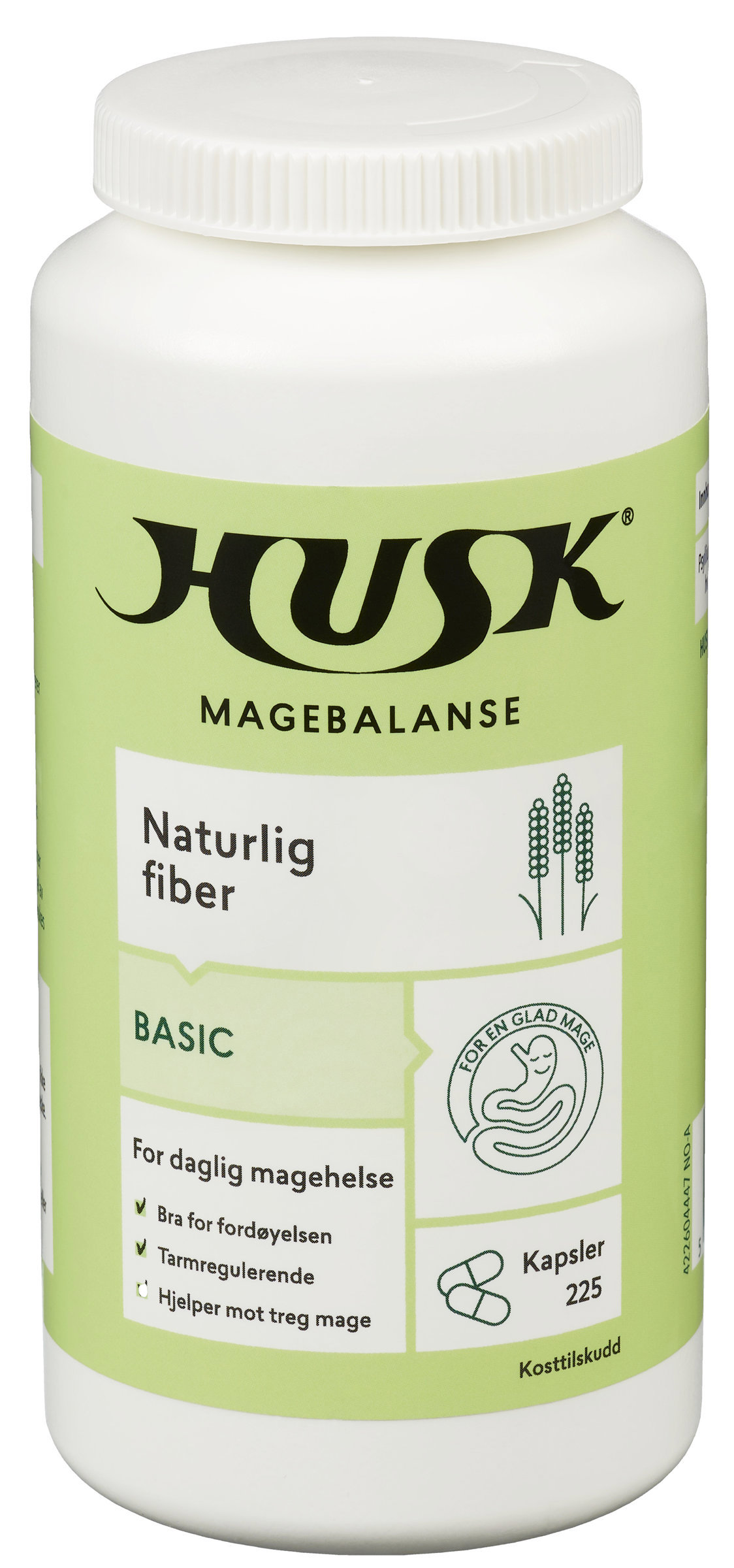 Husk Naturlig fiber basic kapsler, 225 kapsler