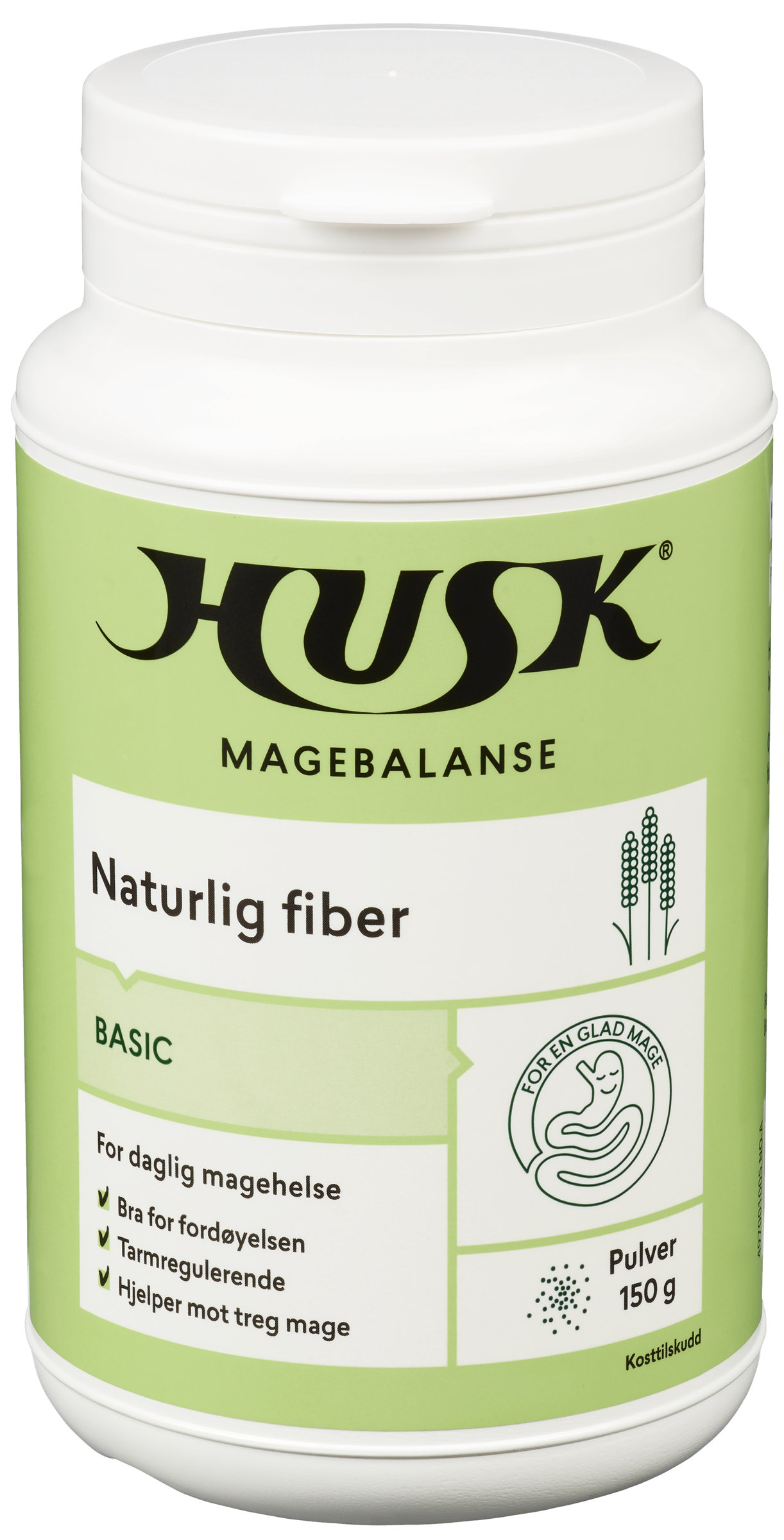Husk Naturlig fiber basic pulver, 150 gram