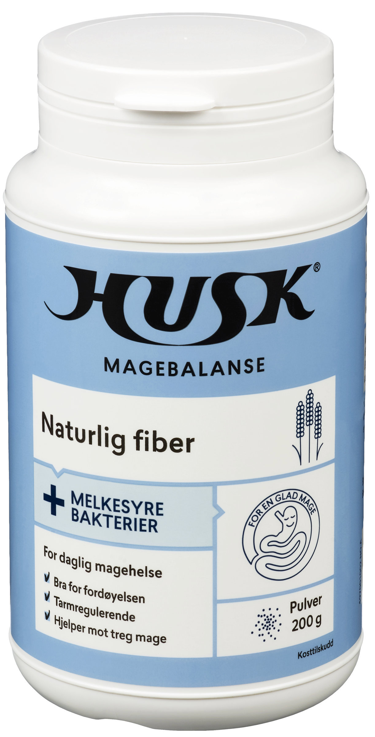 Husk Naturlig fiber med melkesyrebakterier, 200 gram