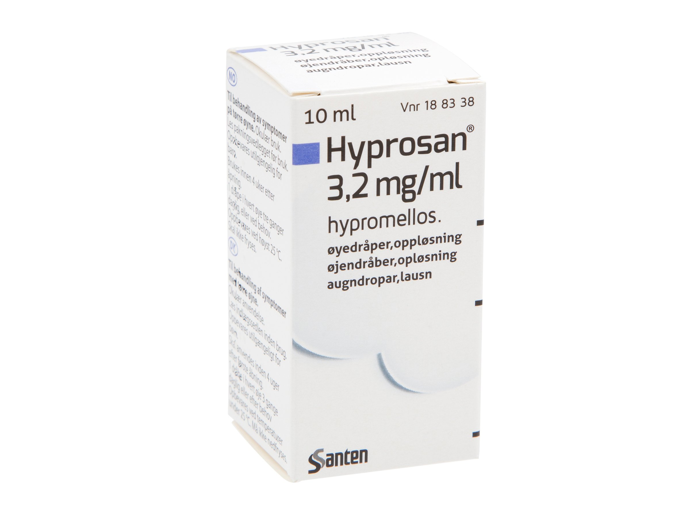 Hyprosan Øyedråper 3,2mg/ml, 10 ml.