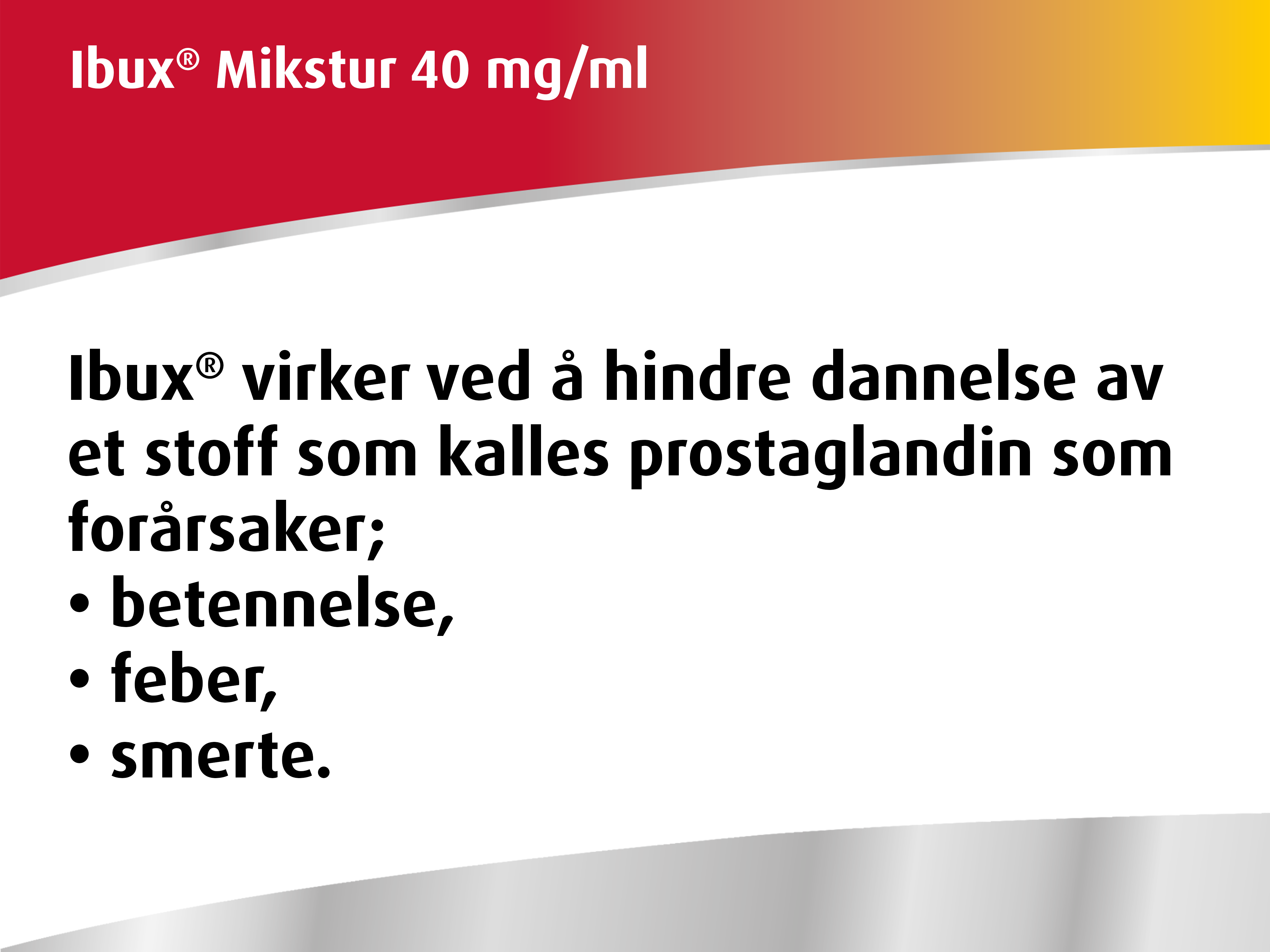 Ibux 40 mg/ml mikstur, 100 ml